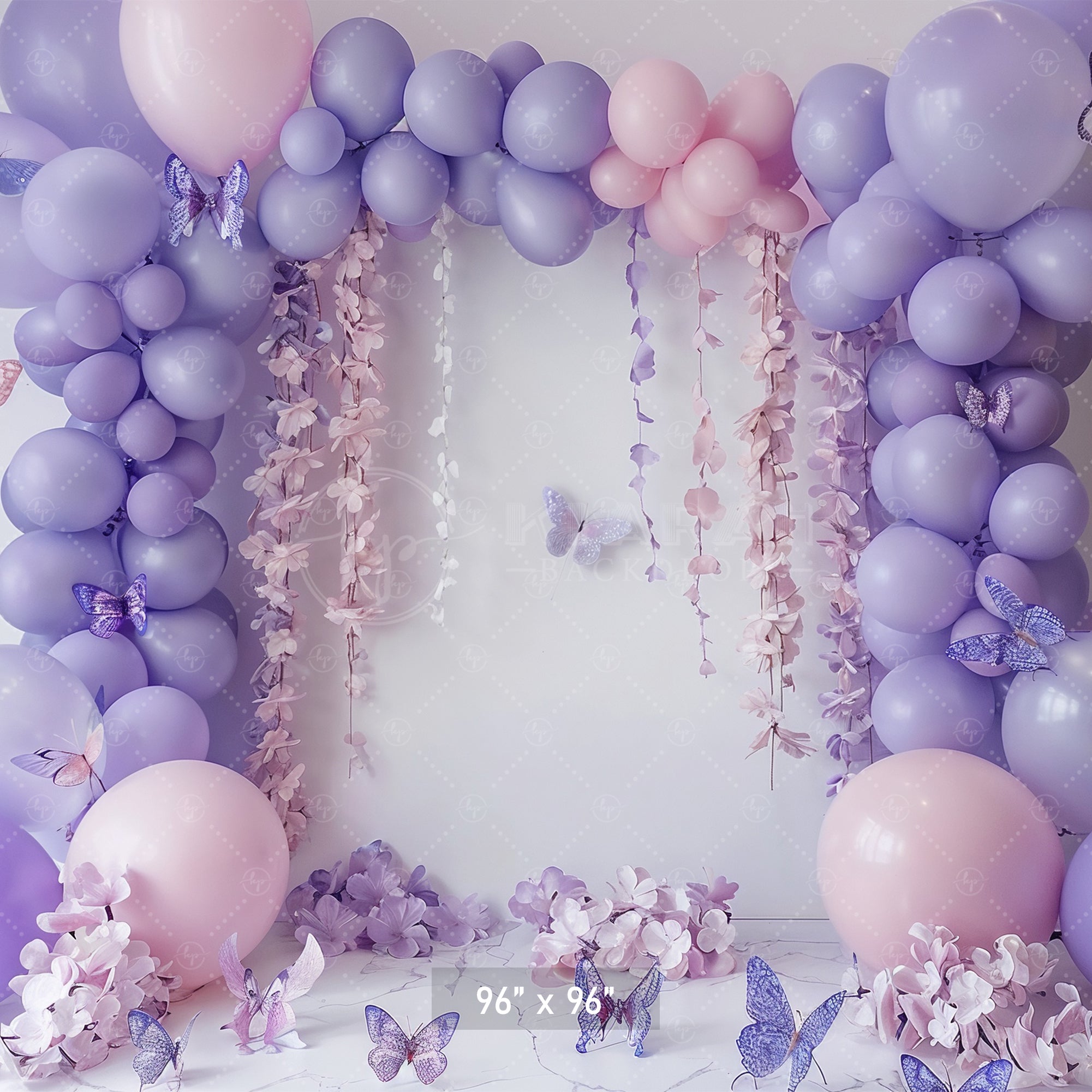 Lavender Butterfly Elegance Backdrop