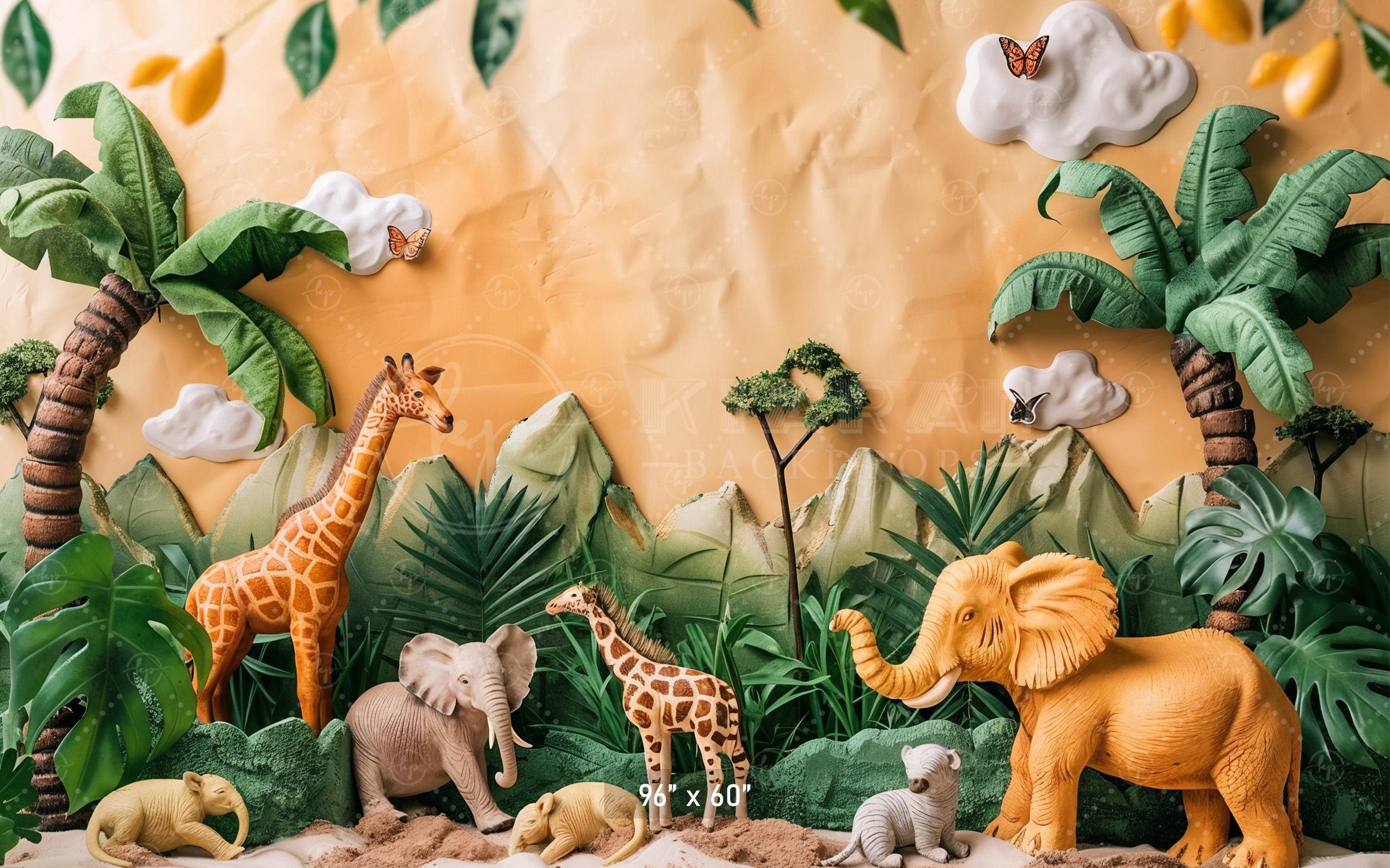 Safari Adventure Jungle Scene Backdrop