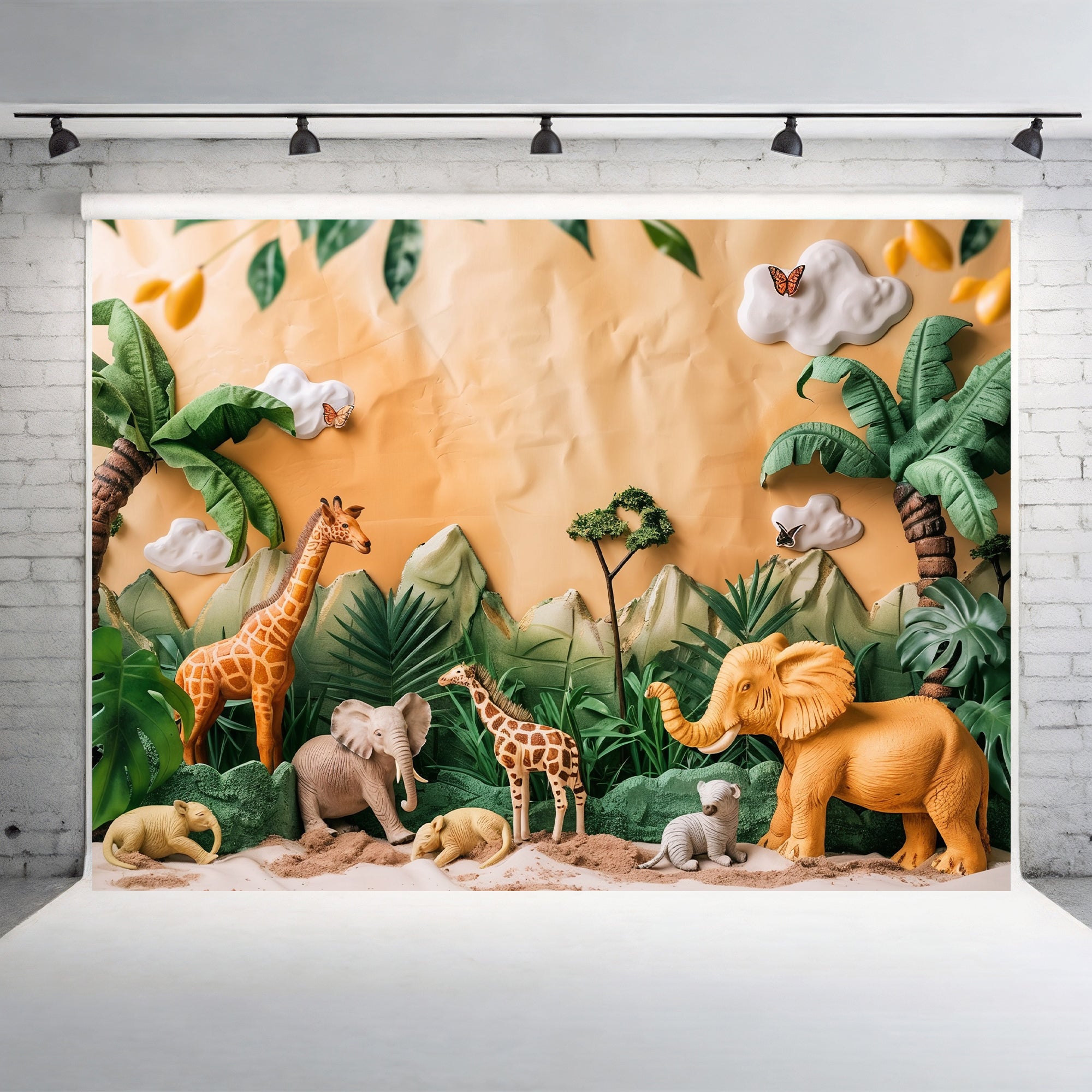 Safari Adventure Jungle Scene Backdrop