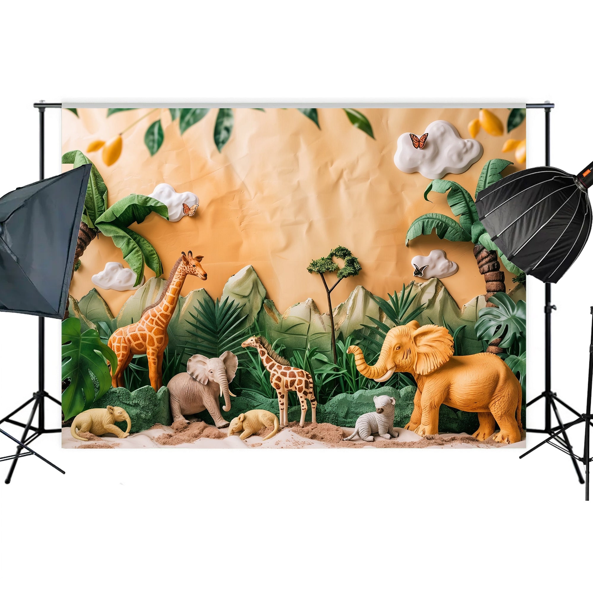Safari Adventure Jungle Scene Backdrop