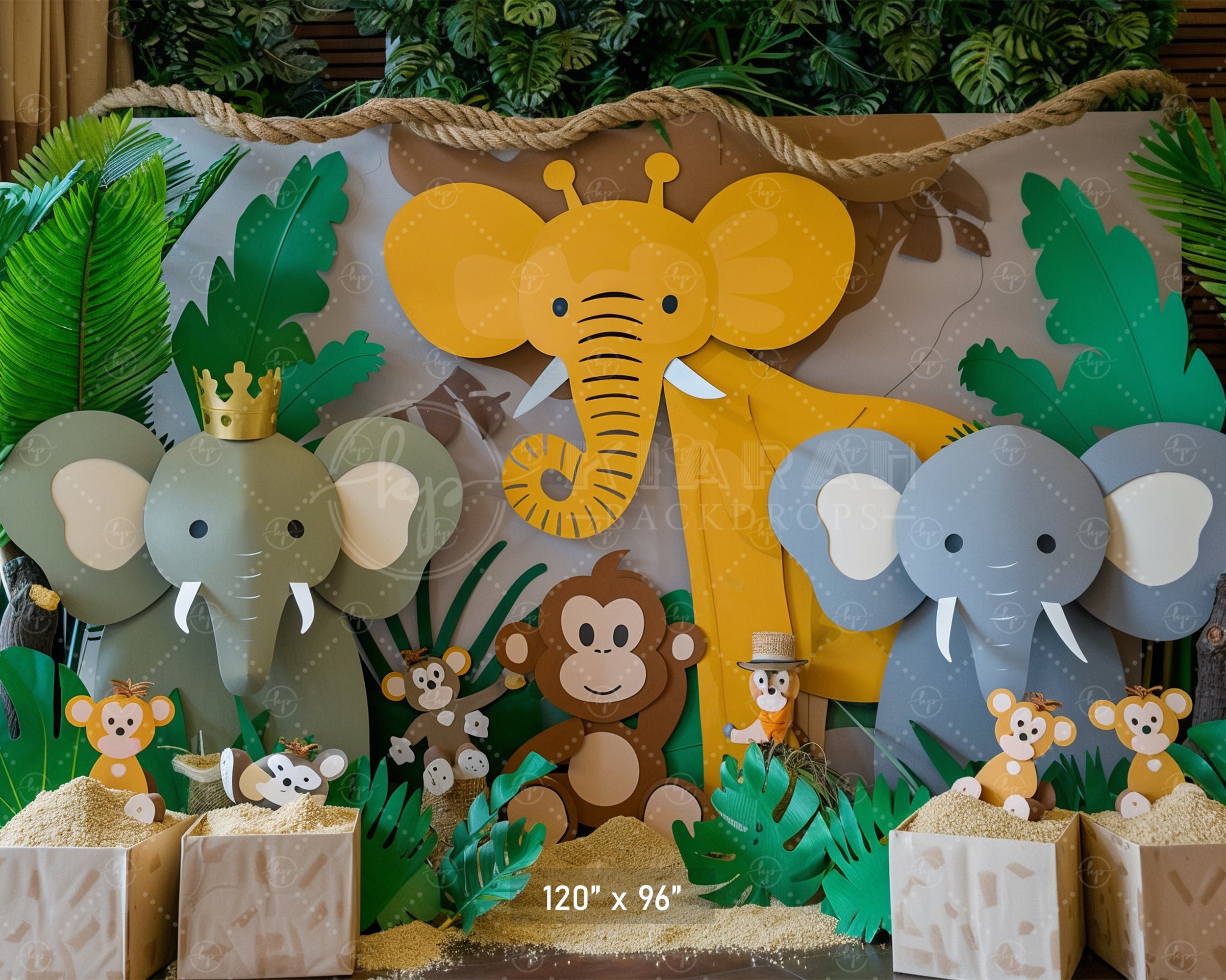 Jungle Safari Fun Adventure Backdrop