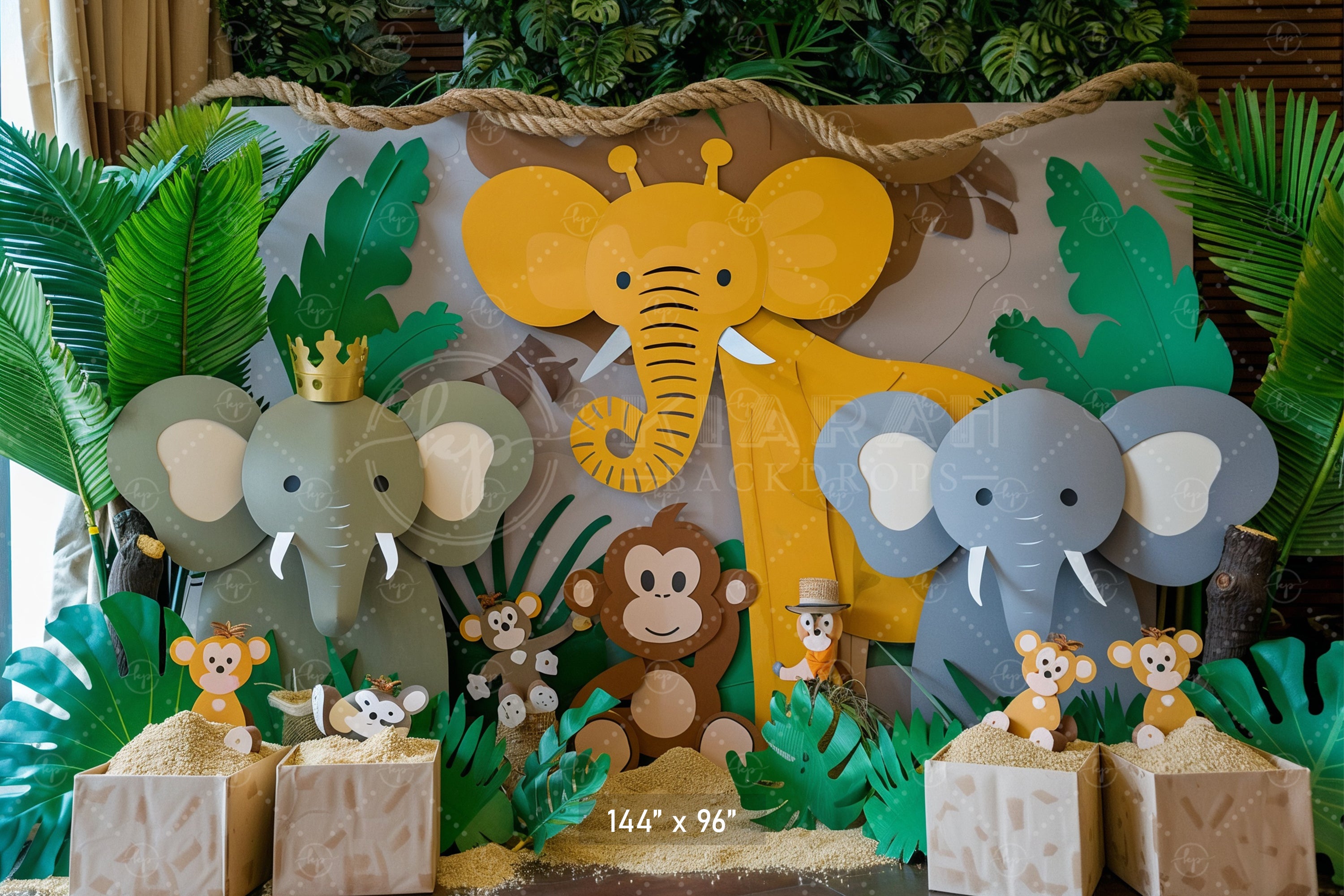 Jungle Safari Fun Adventure Backdrop