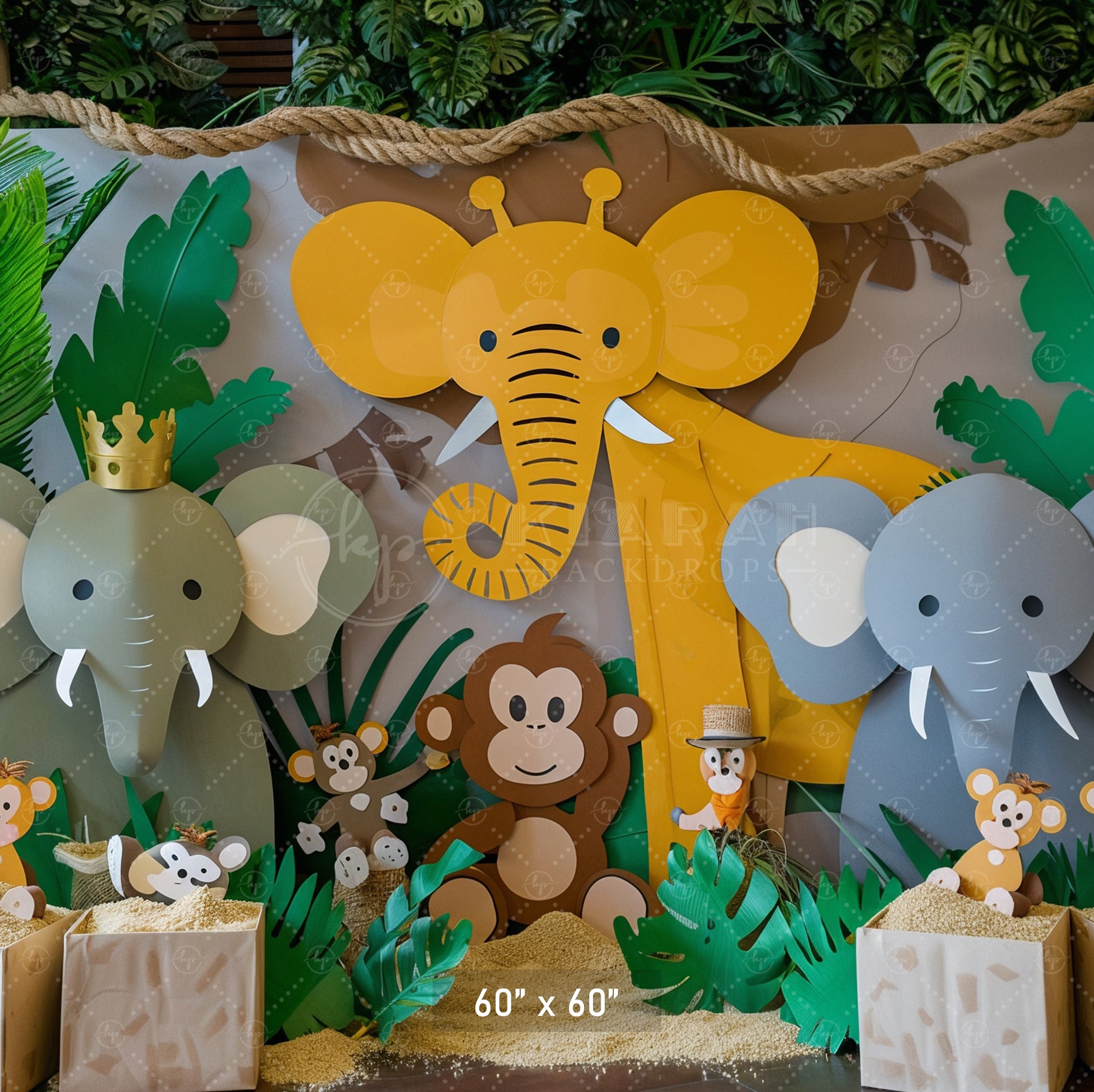 Jungle Safari Fun Adventure Backdrop