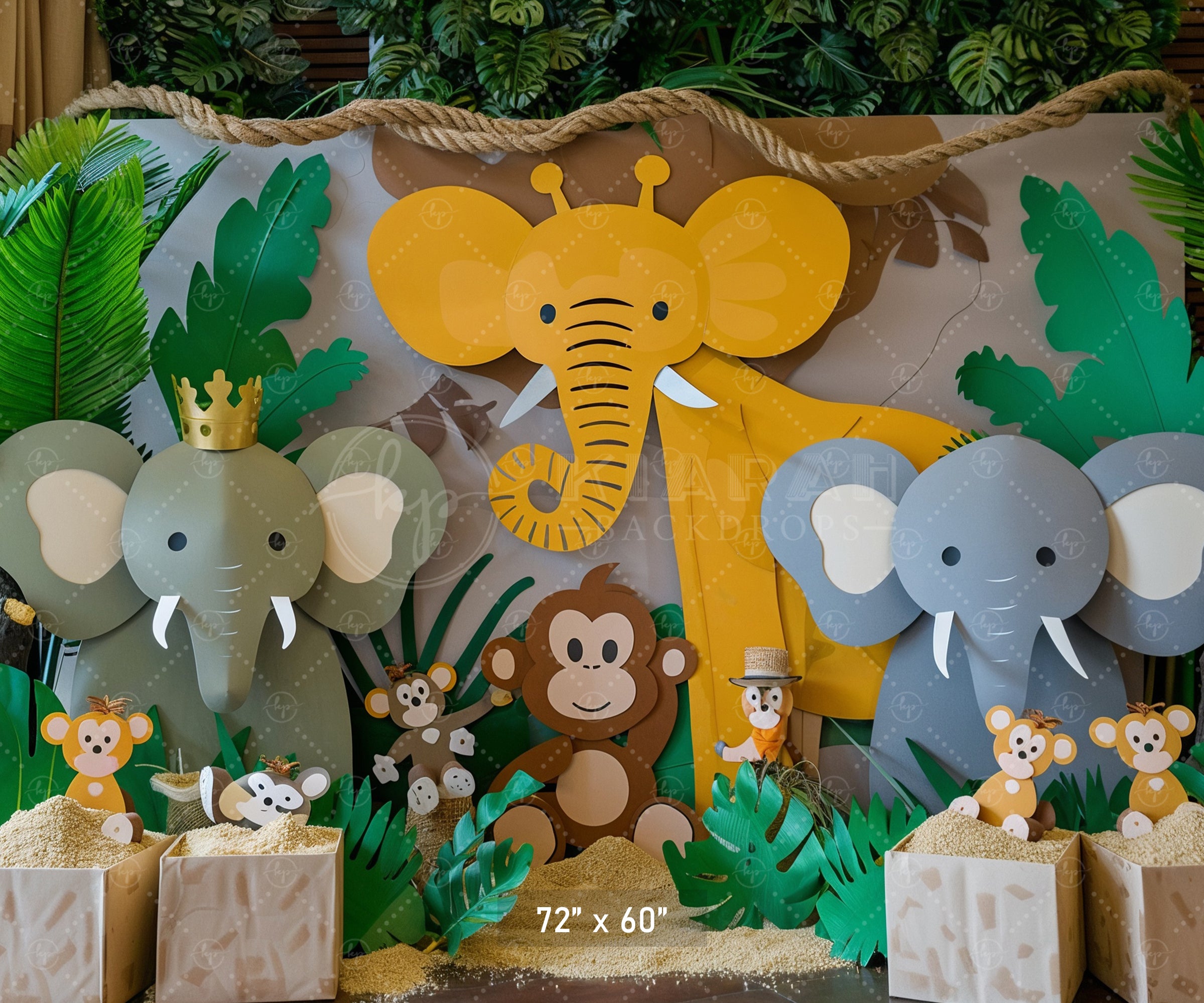 Jungle Safari Fun Adventure Backdrop