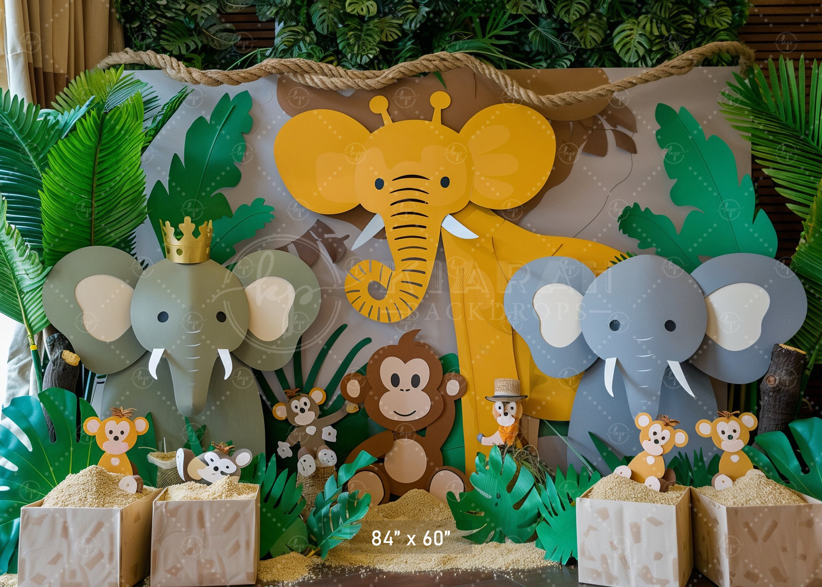 Jungle Safari Fun Adventure Backdrop