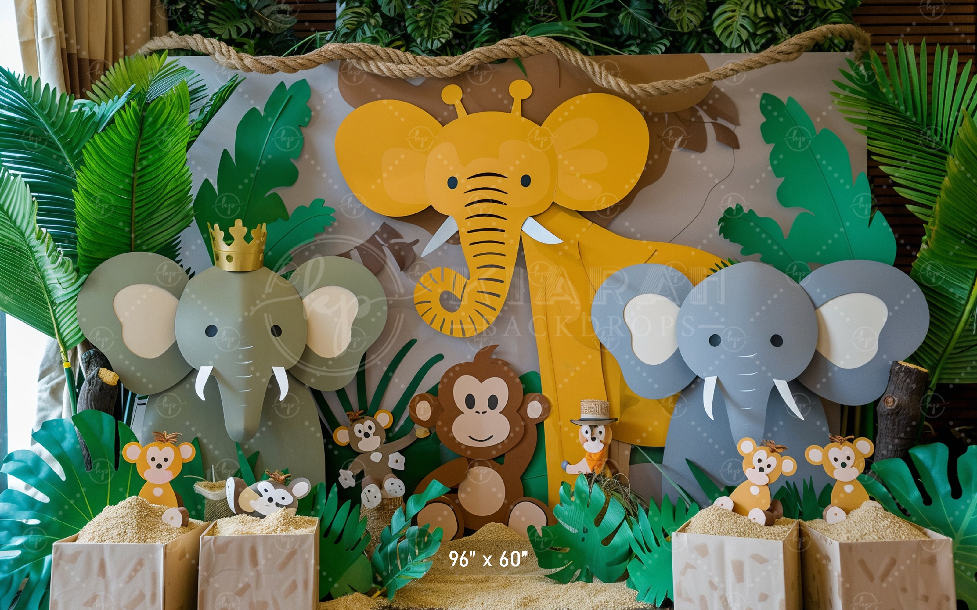 Jungle Safari Fun Adventure Backdrop