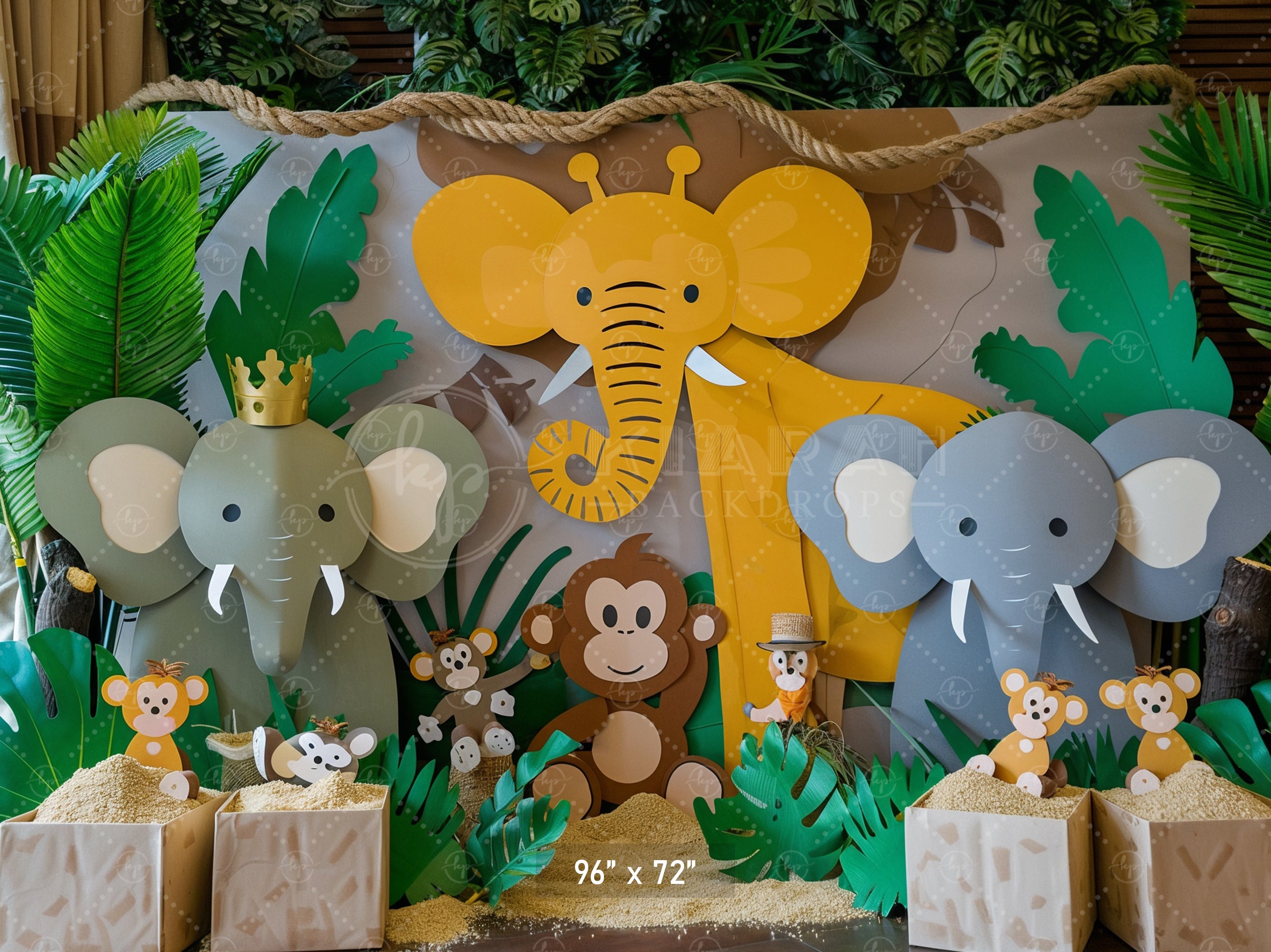 Jungle Safari Fun Adventure Backdrop