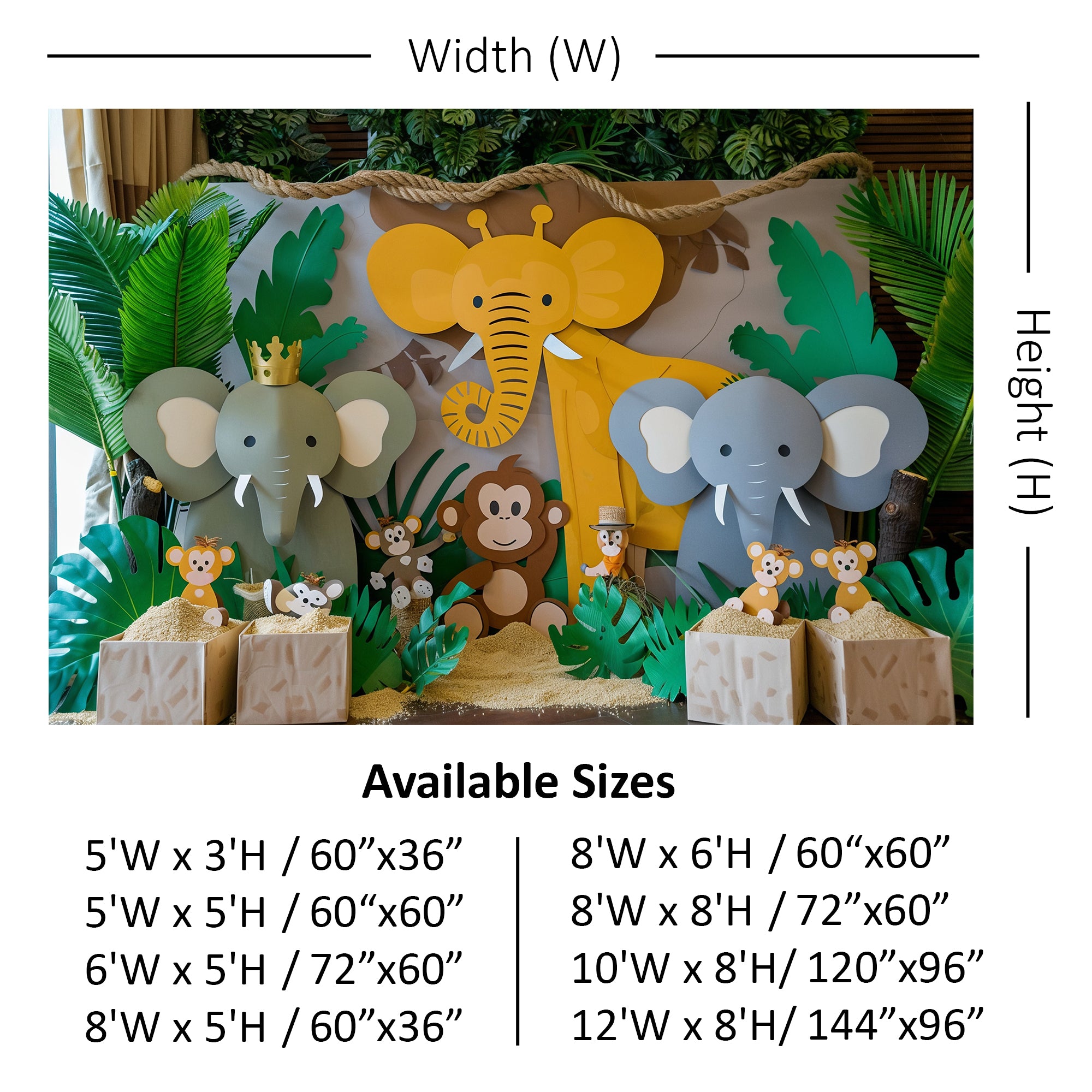Jungle Safari Fun Adventure Backdrop