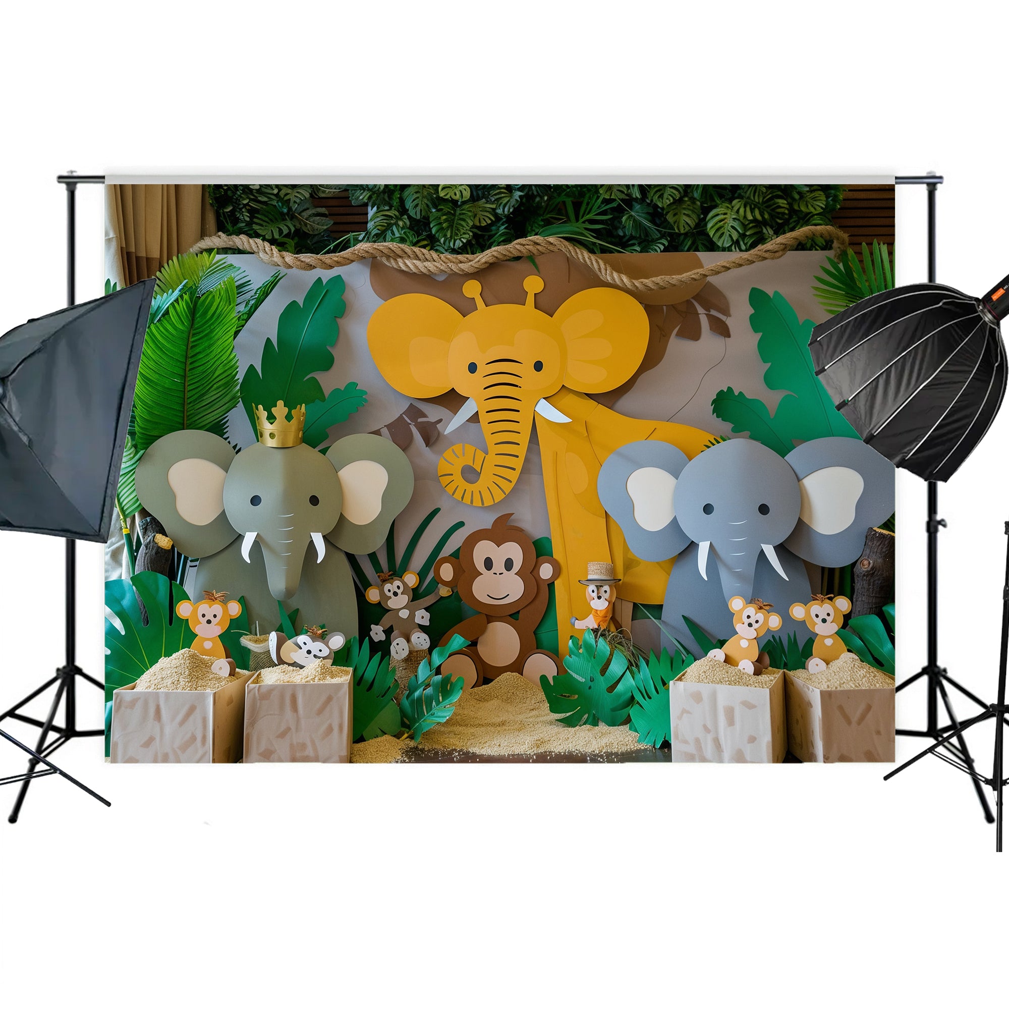 Jungle Safari Fun Adventure Backdrop