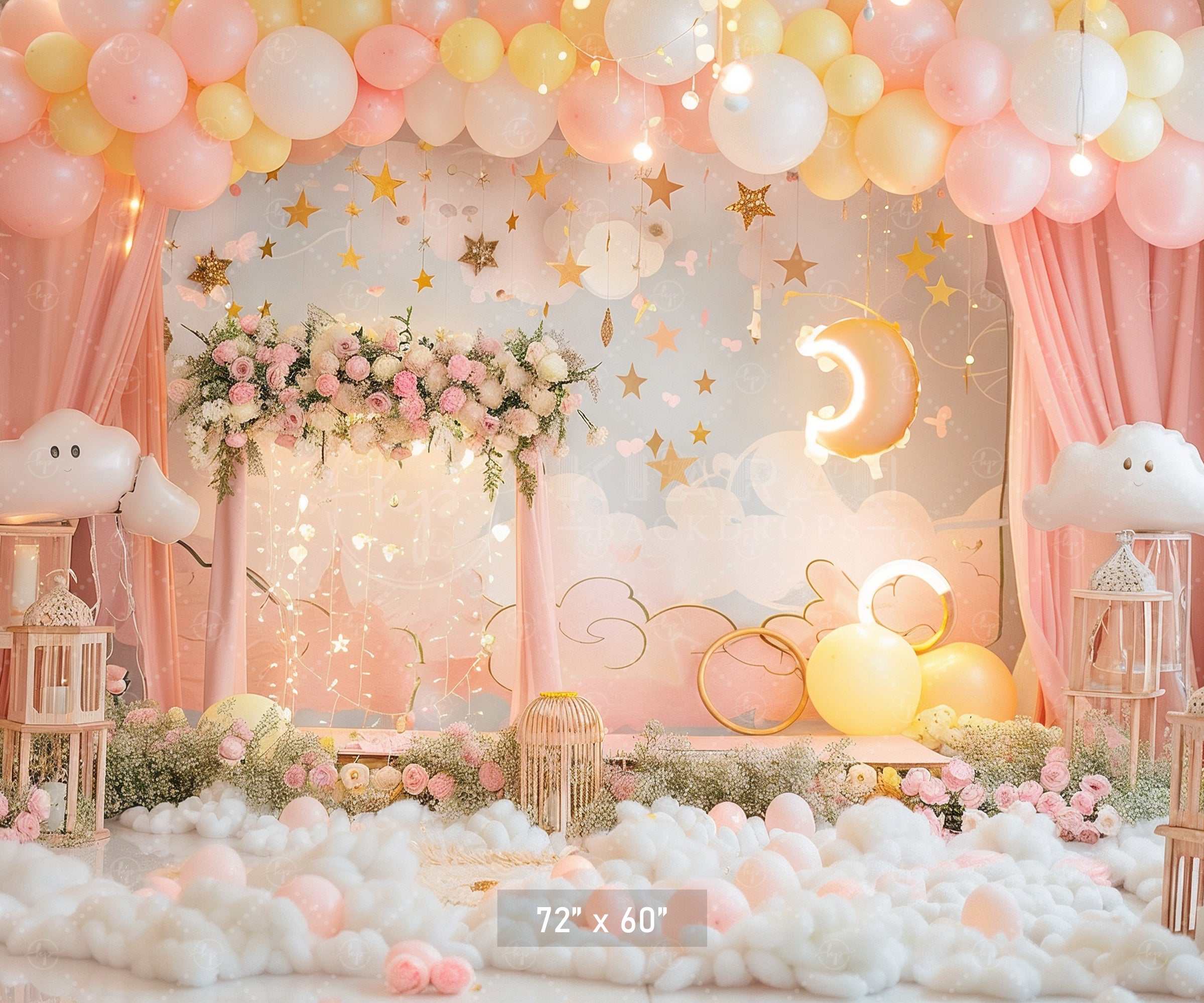 Dreamy Moonlit Clouds Backdrop