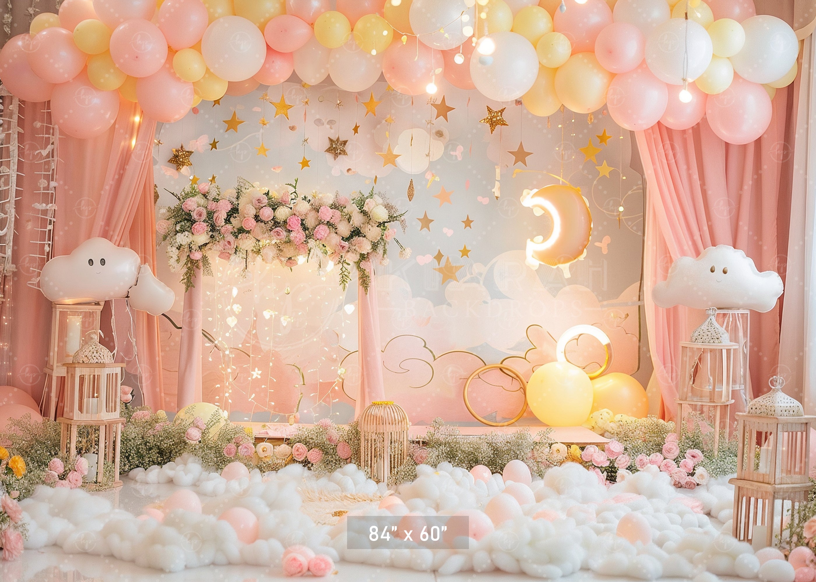 Dreamy Moonlit Clouds Backdrop