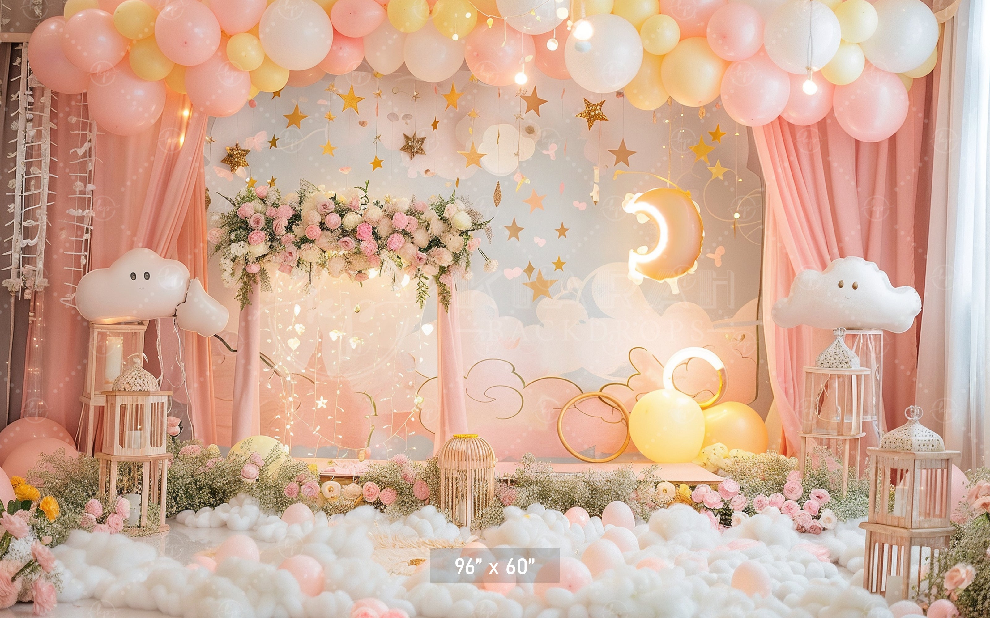 Dreamy Moonlit Clouds Backdrop