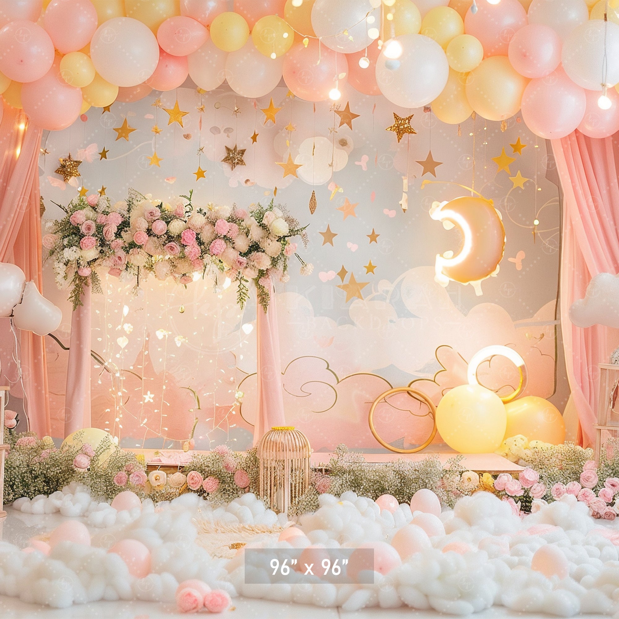 Dreamy Moonlit Clouds Backdrop