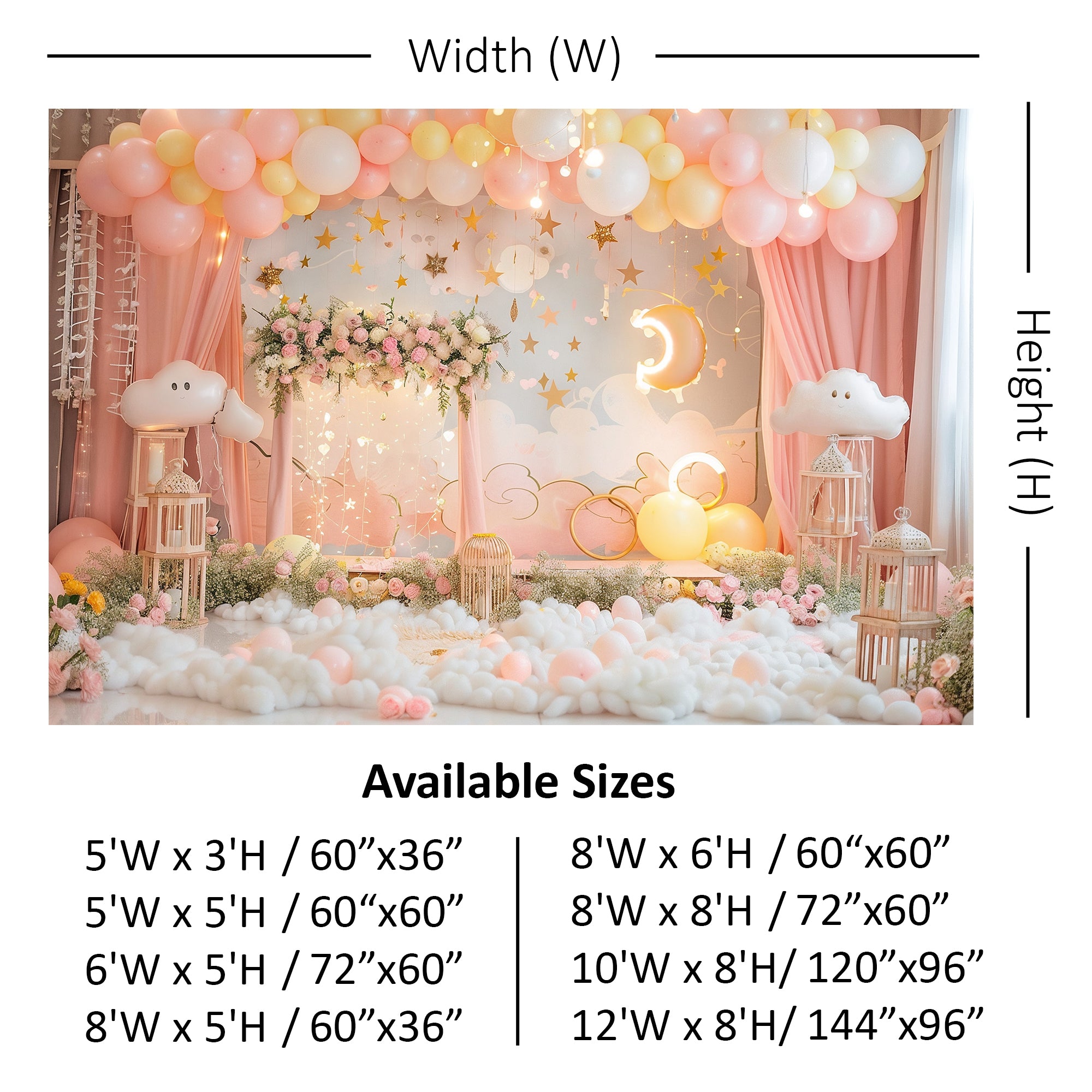 Dreamy Moonlit Clouds Backdrop