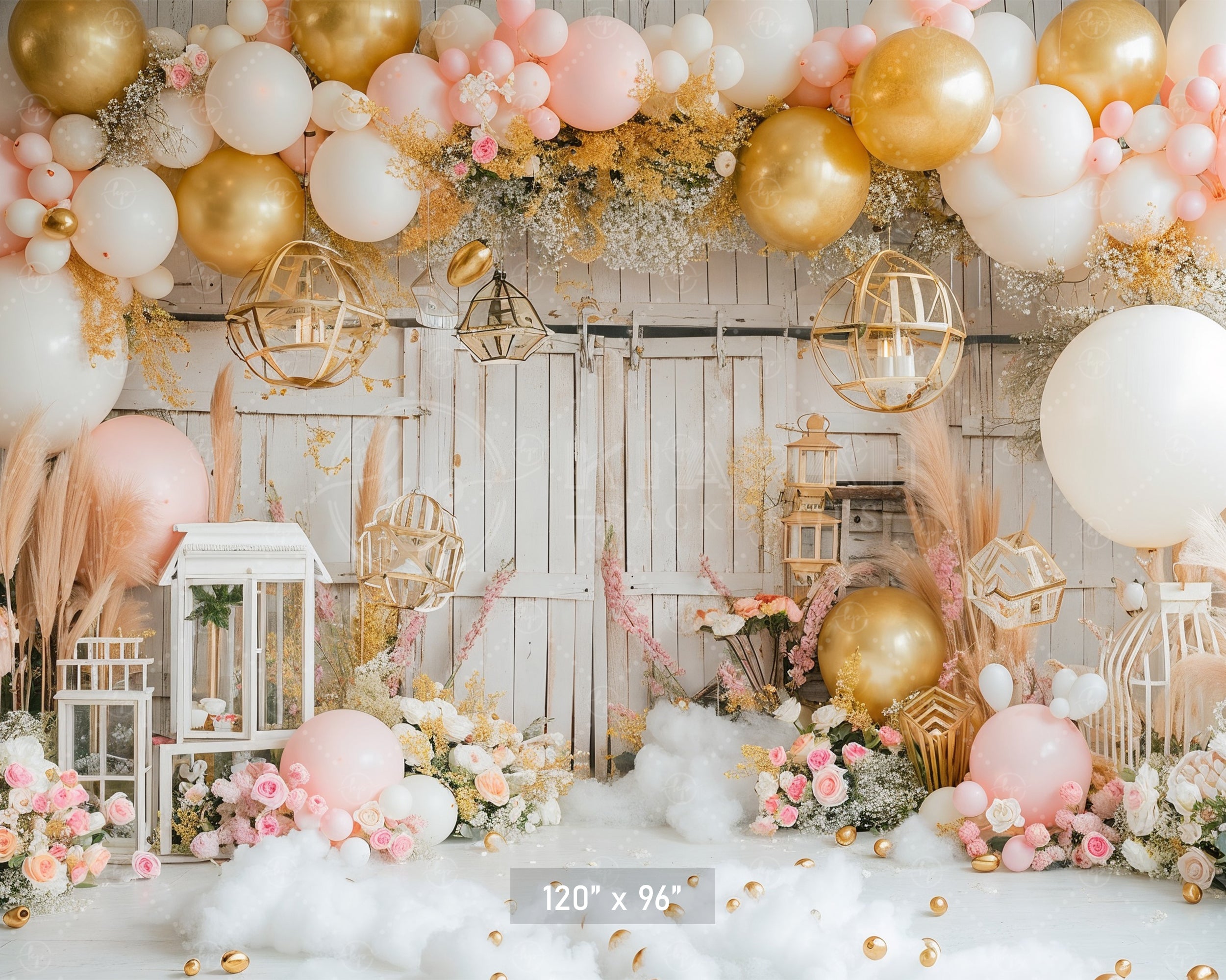 Golden Elegance Charm Backdrop