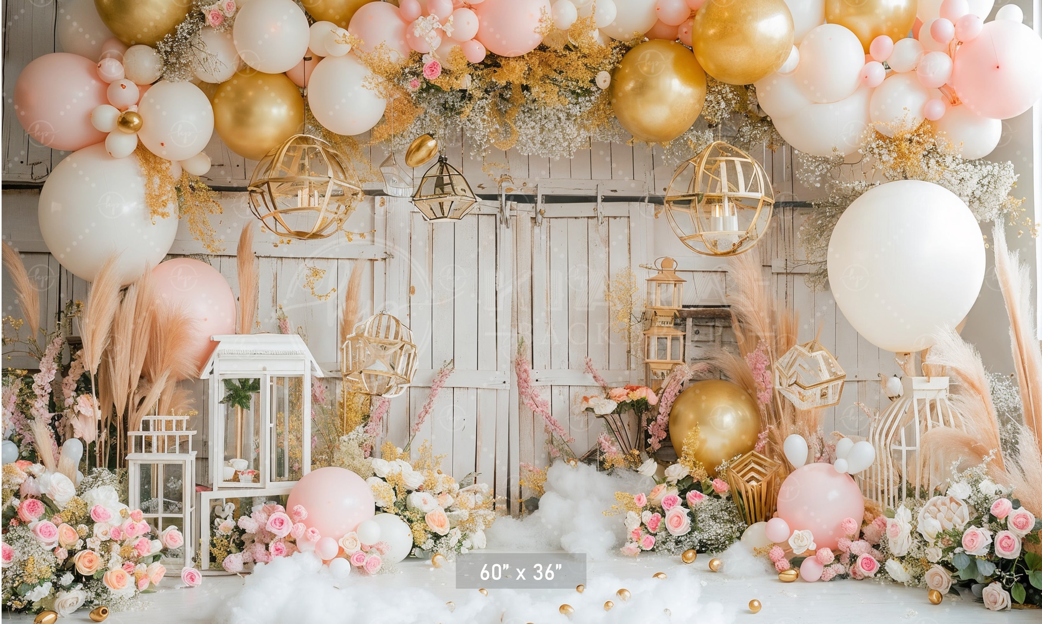 Golden Elegance Charm Backdrop