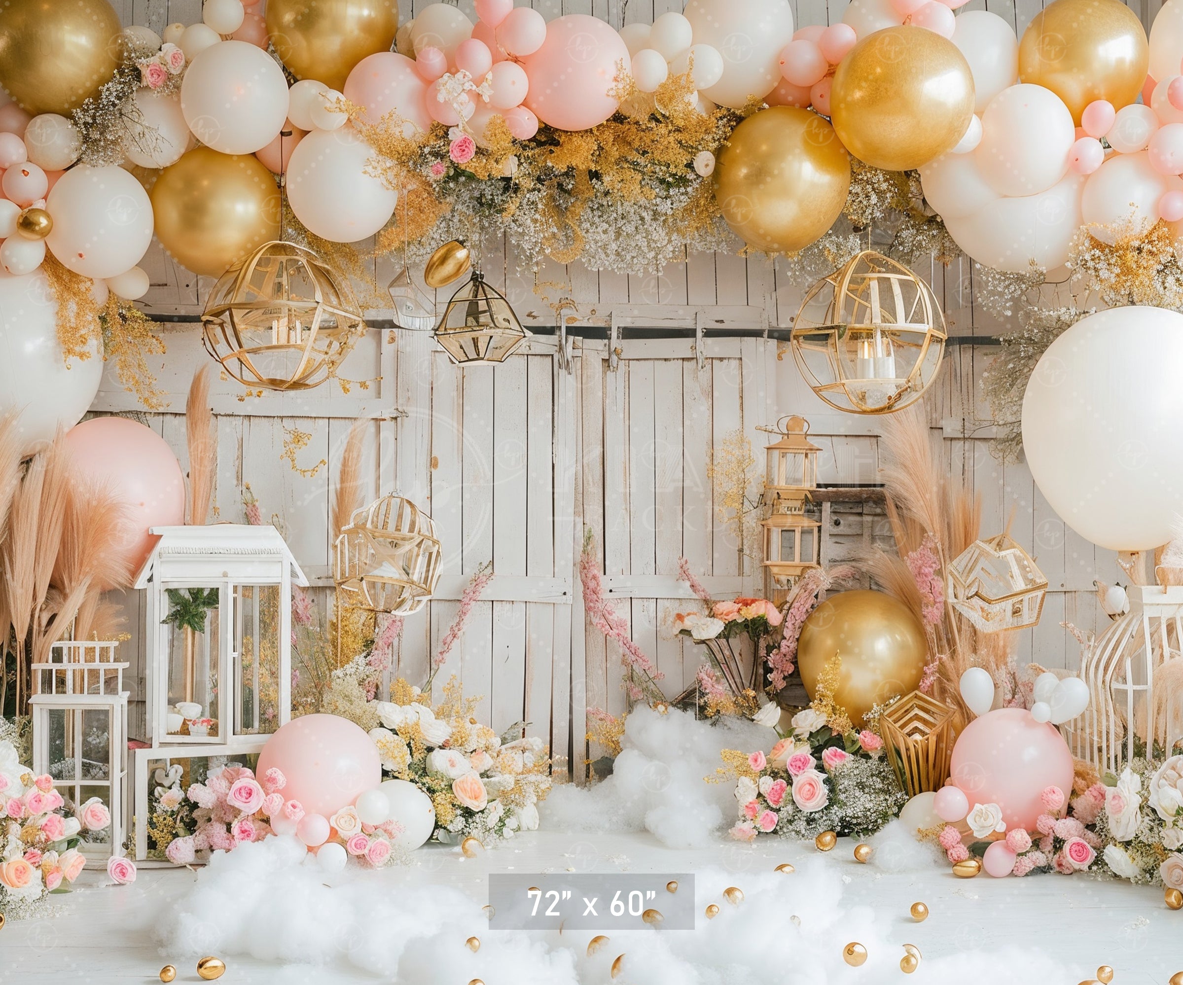 Golden Elegance Charm Backdrop