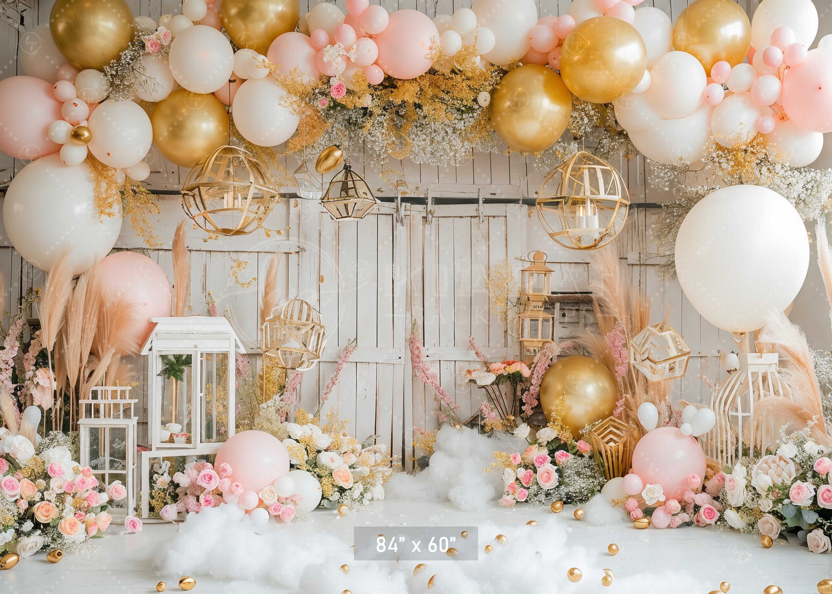 Golden Elegance Charm Backdrop