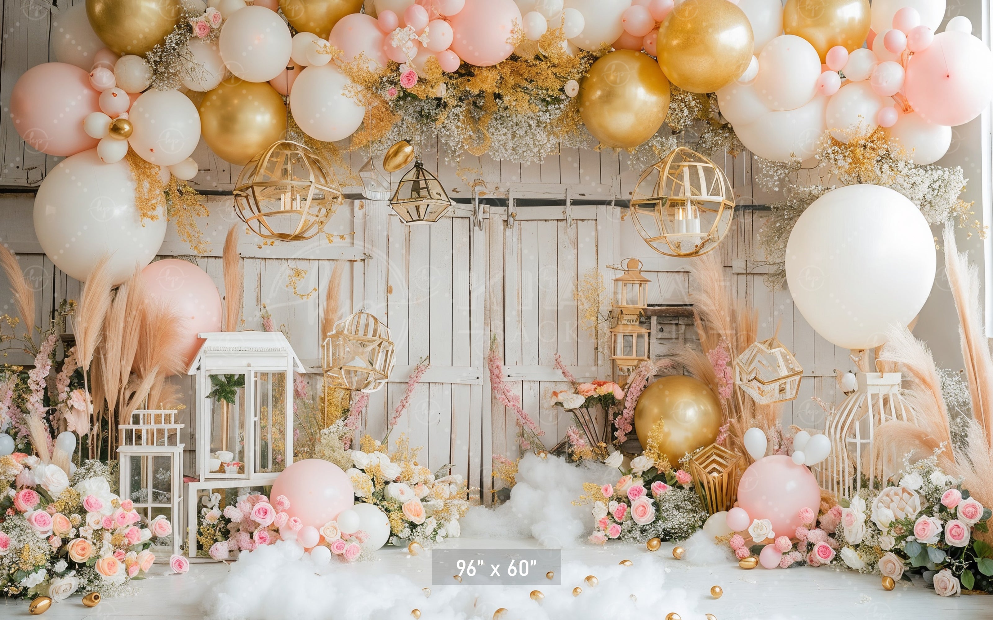 Golden Elegance Charm Backdrop