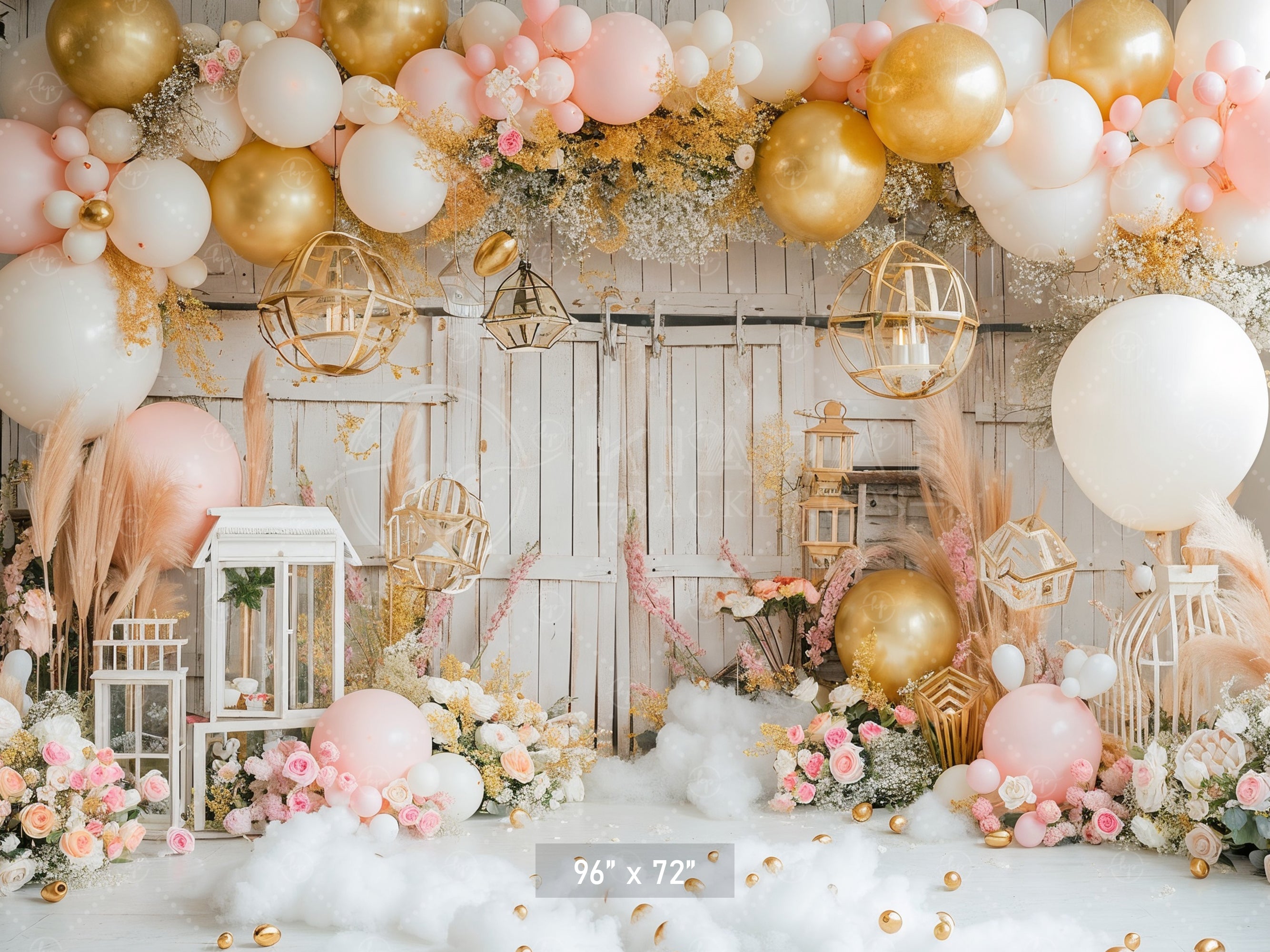 Golden Elegance Charm Backdrop