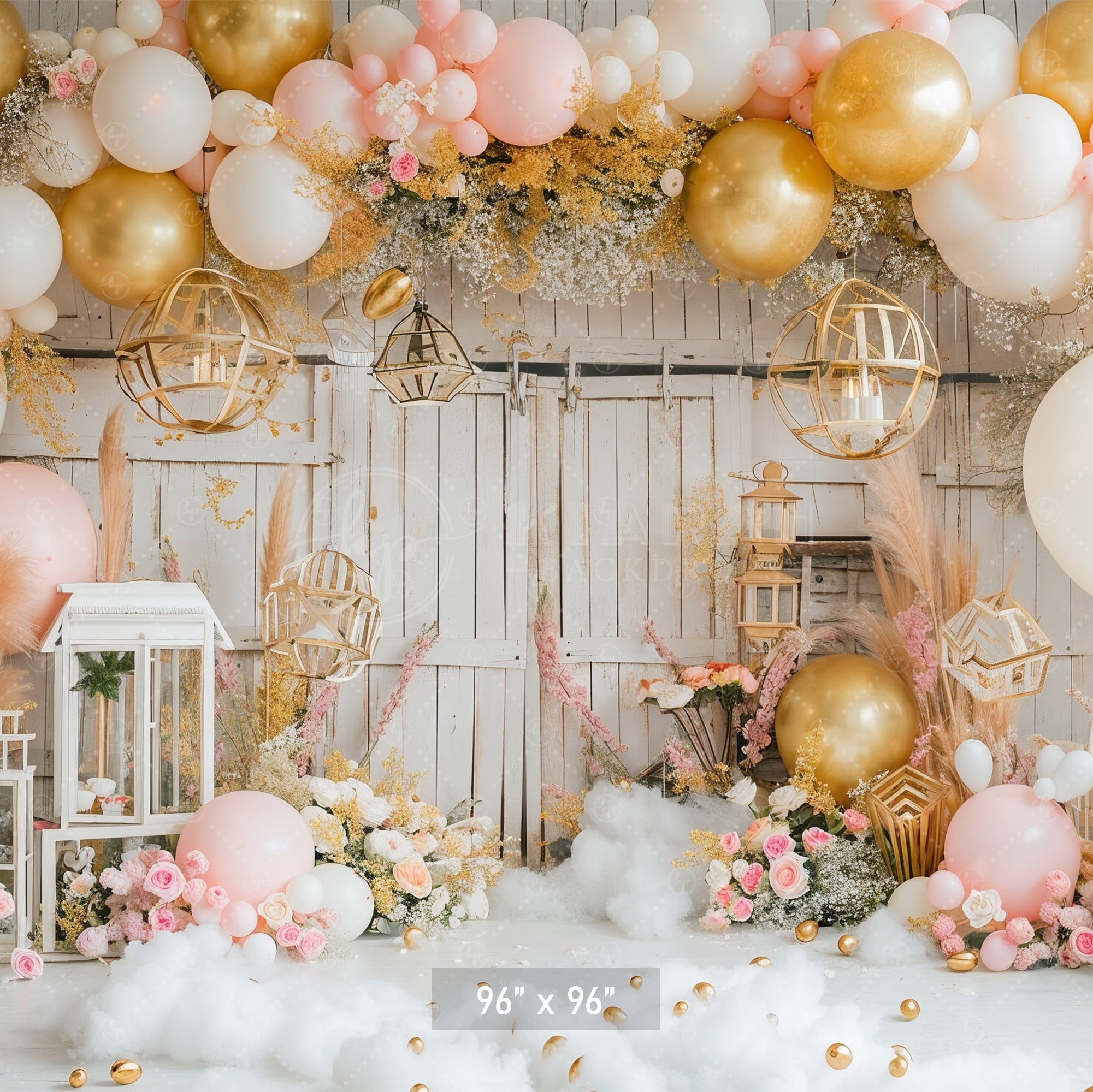 Golden Elegance Charm Backdrop