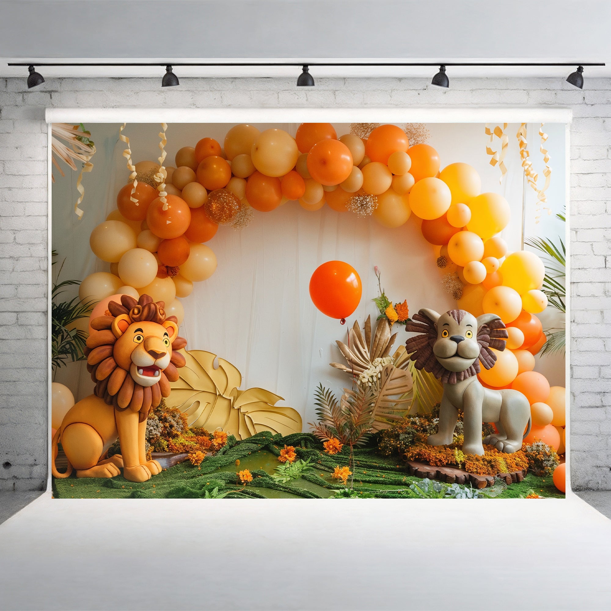 Safari Adventure Lion Theme Backdrop