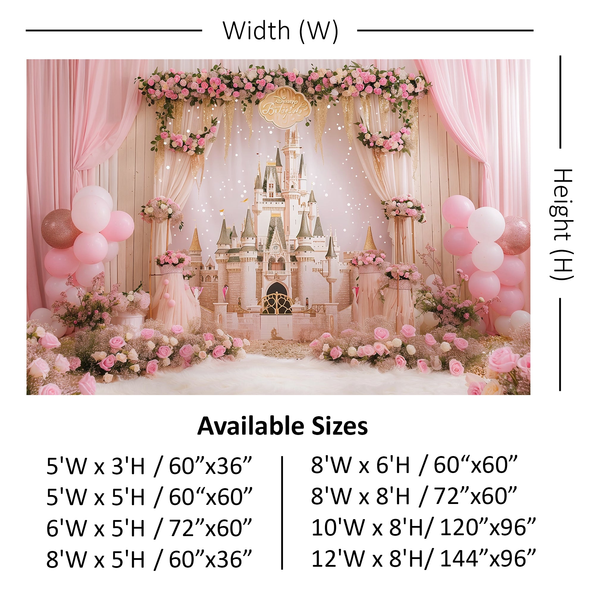 Princess Castle Dream Backdrop