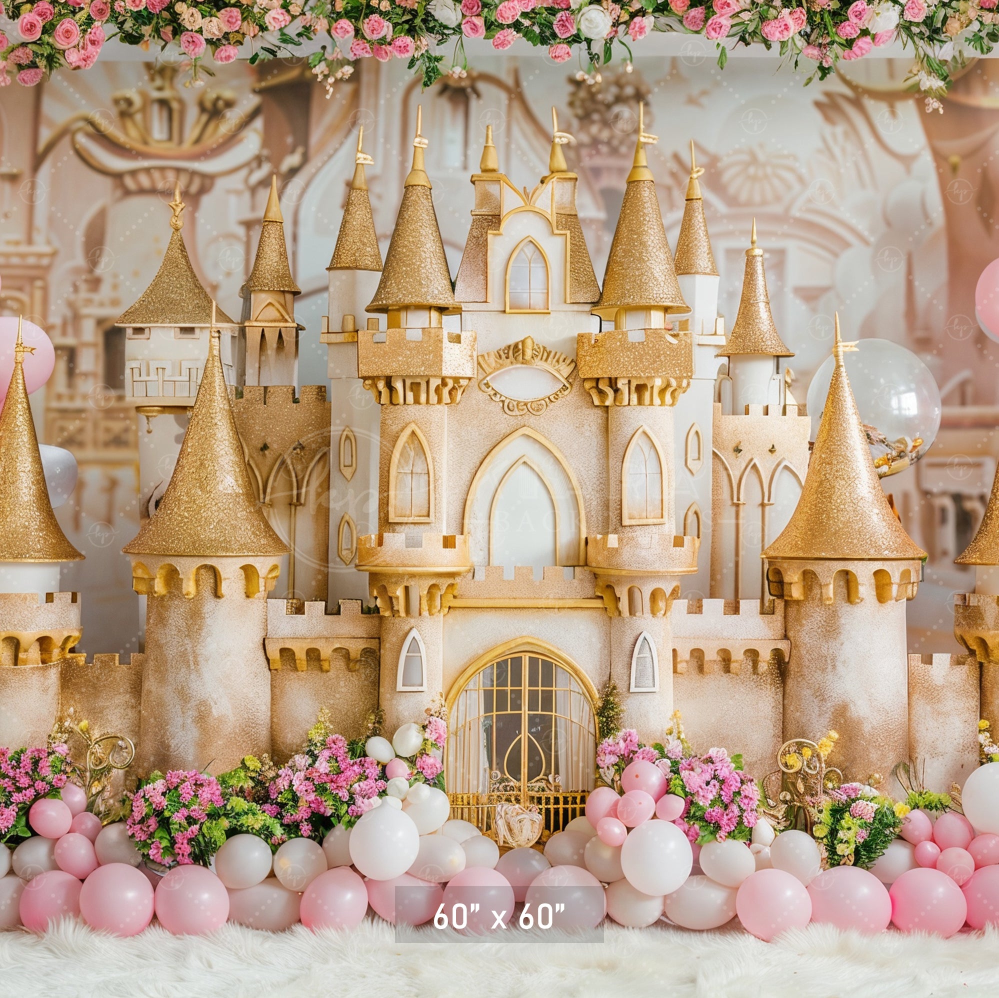 Golden Princess Fantasy Backdrop
