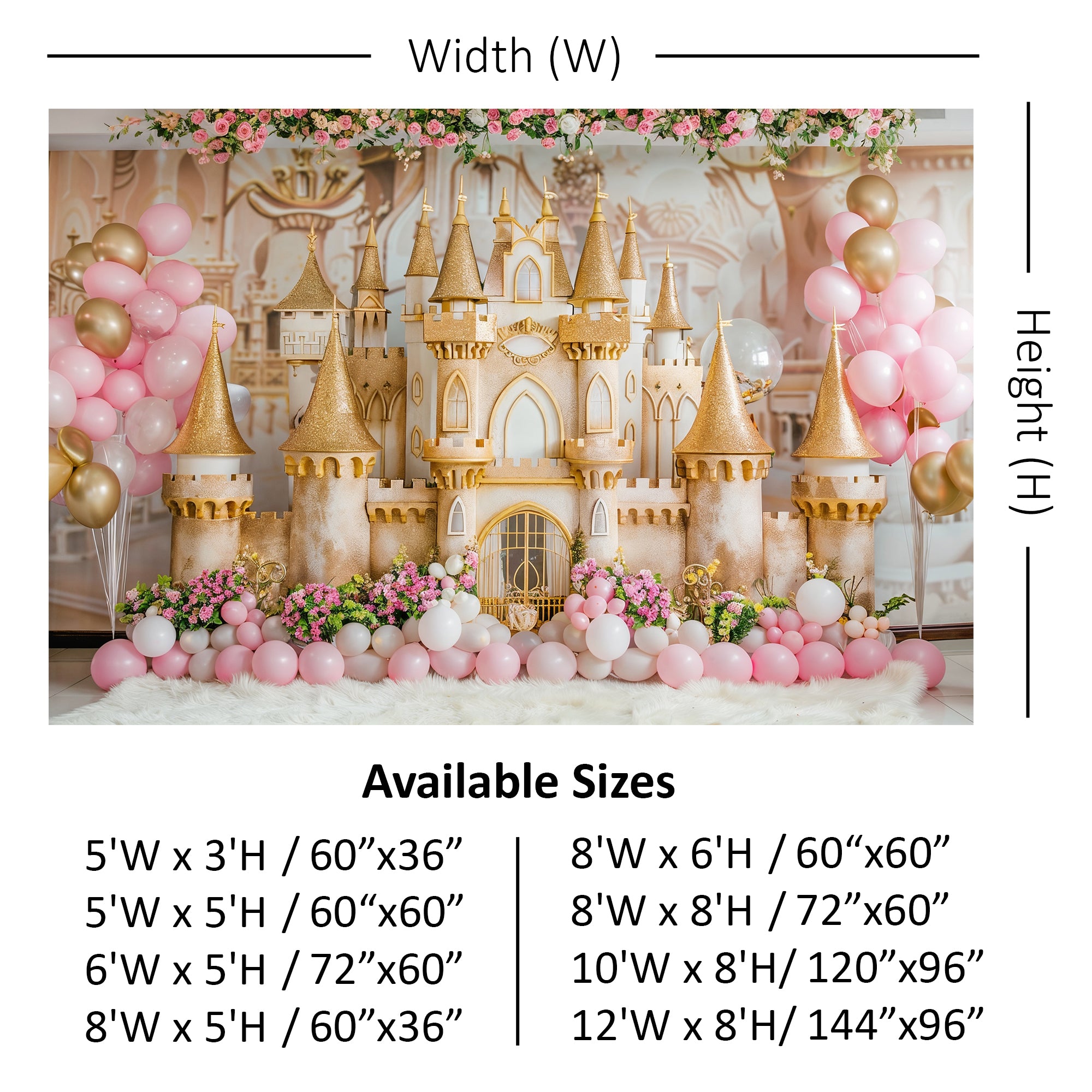 Golden Princess Fantasy Backdrop