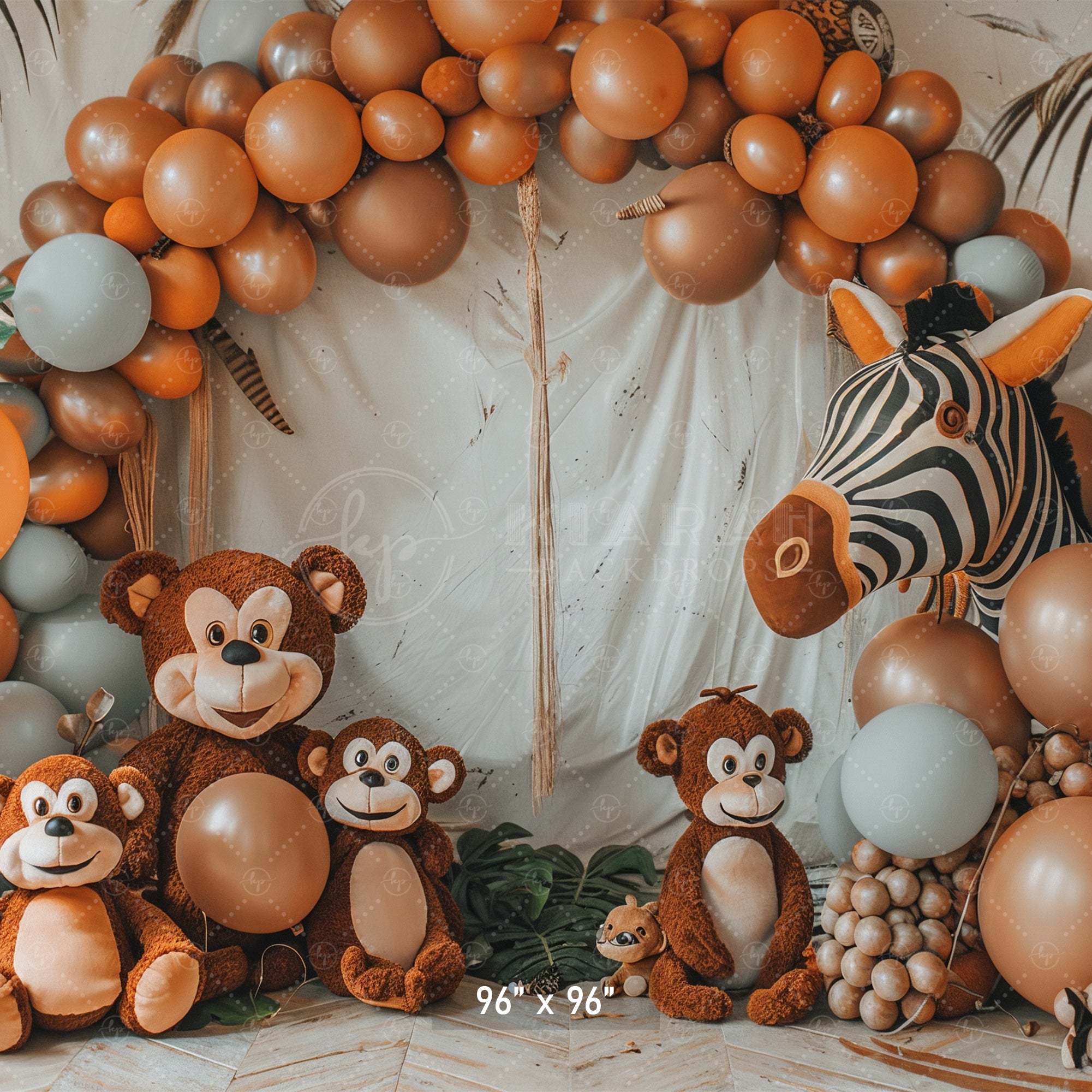 Jungle Safari Animals Theme Backdrop