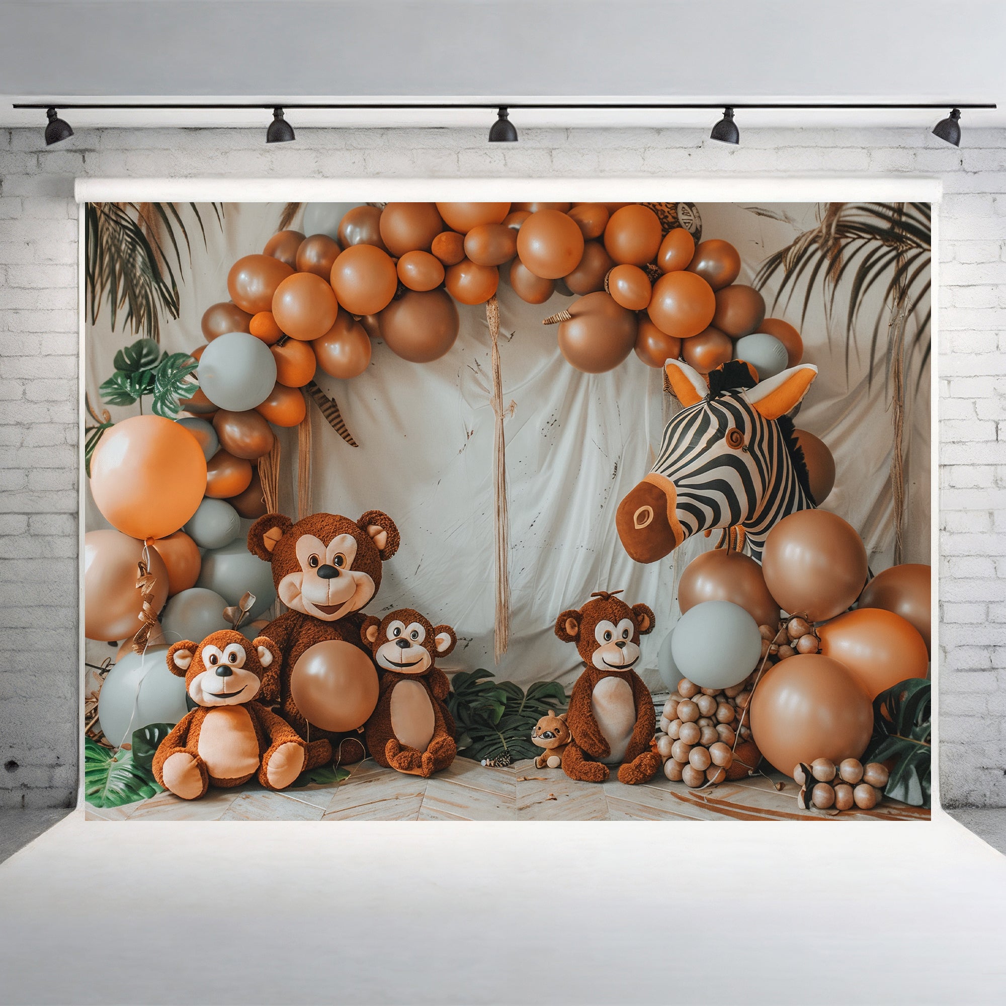 Jungle Safari Animals Theme Backdrop