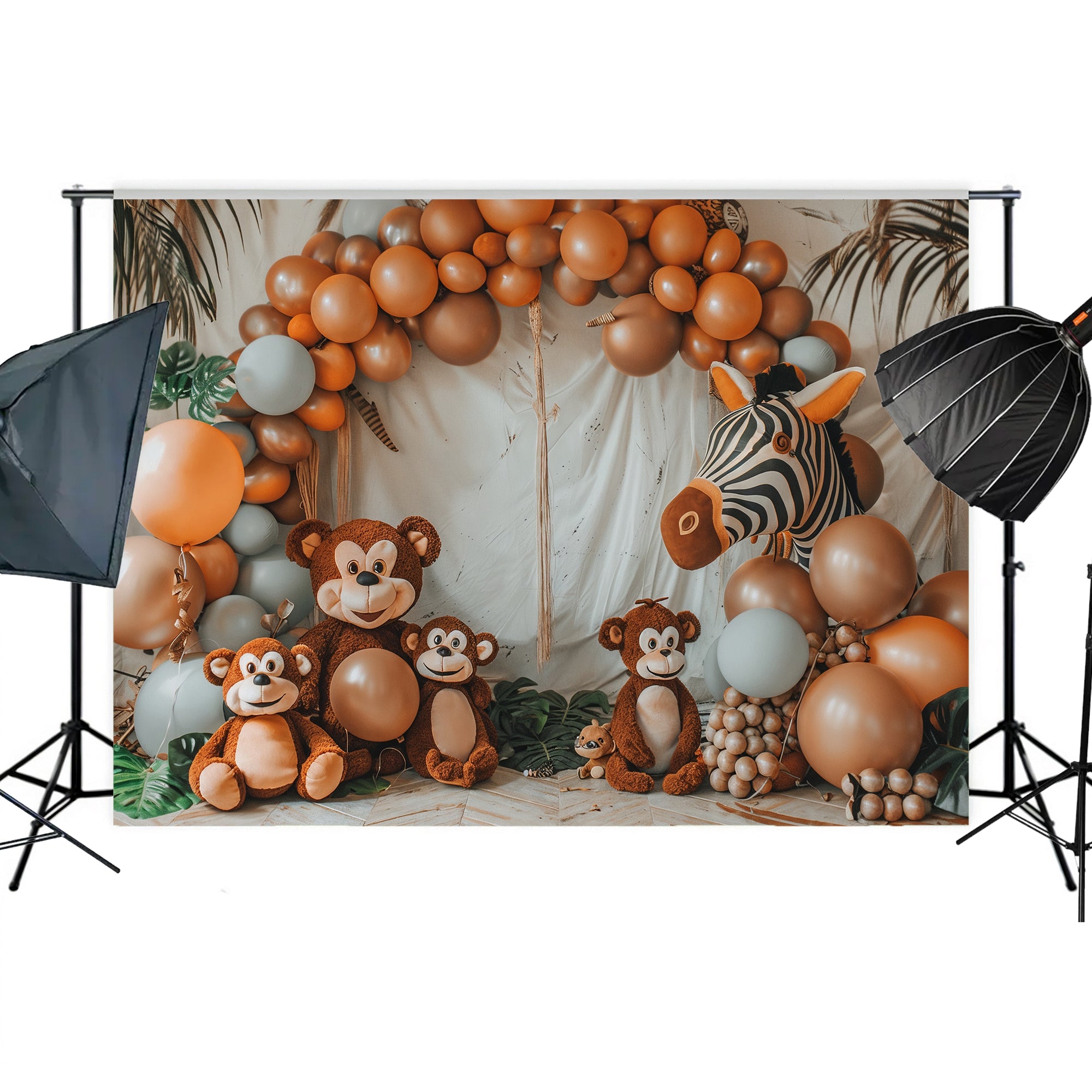 Jungle Safari Animals Theme Backdrop