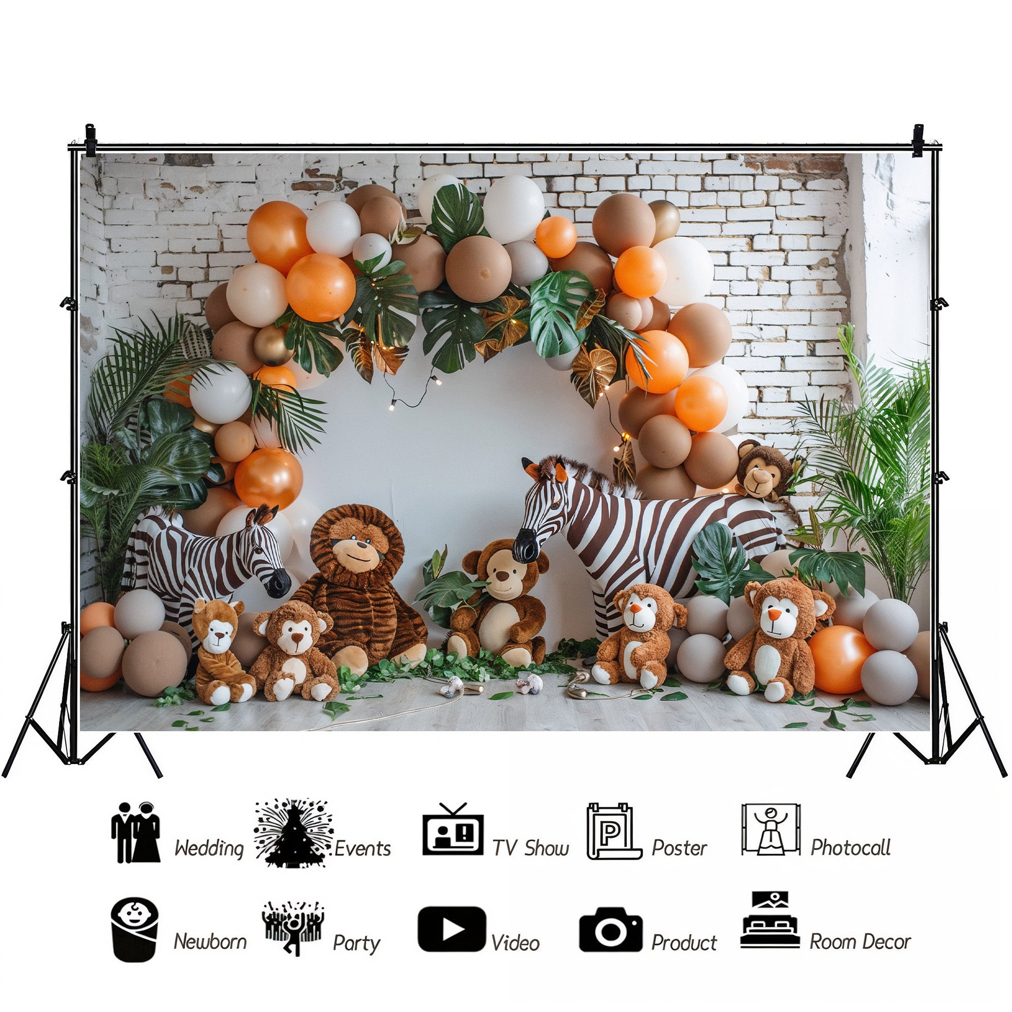 Safari Adventure Jungle Backdrop