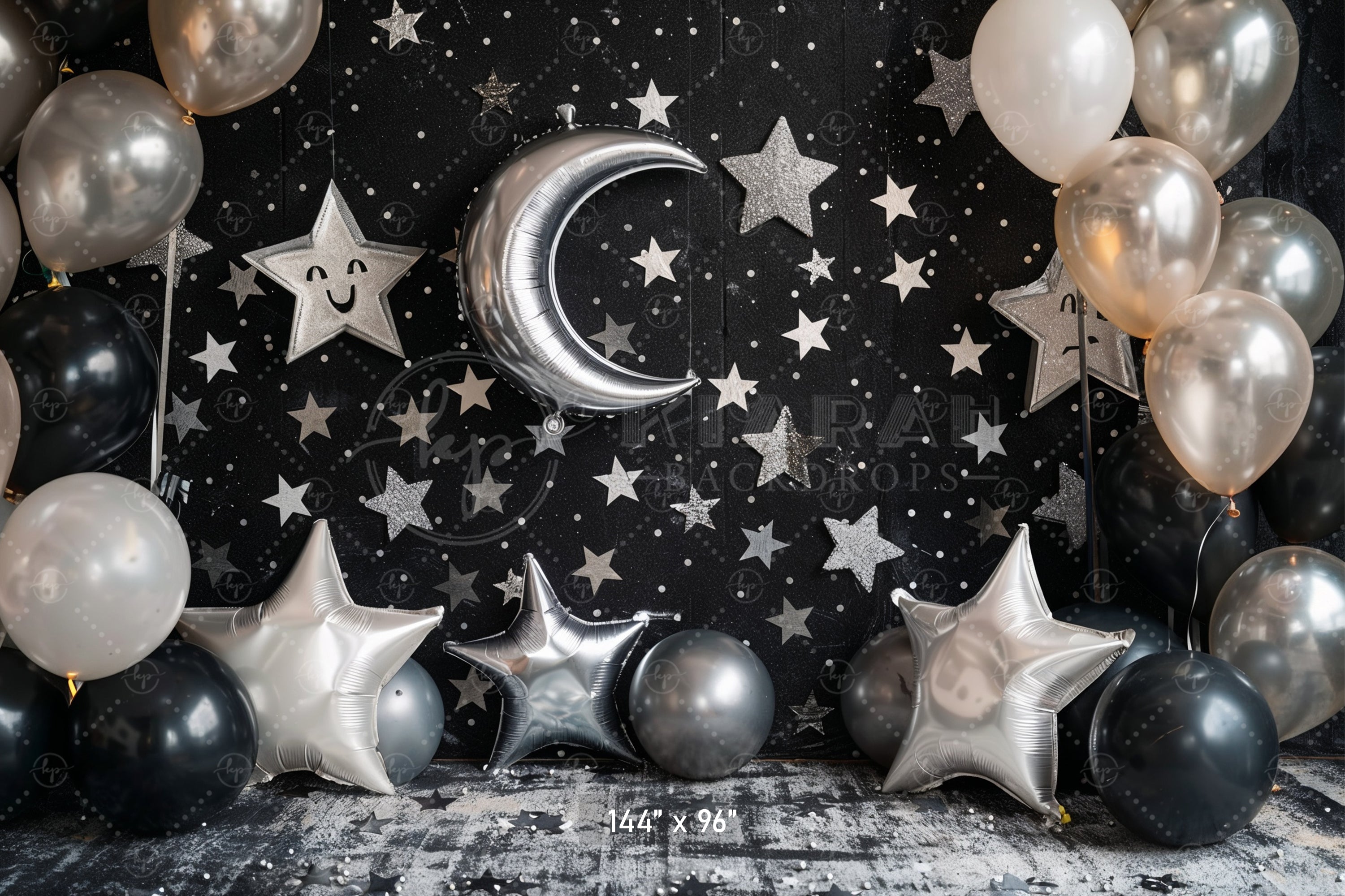 Celestial Moon & Stars Backdrop