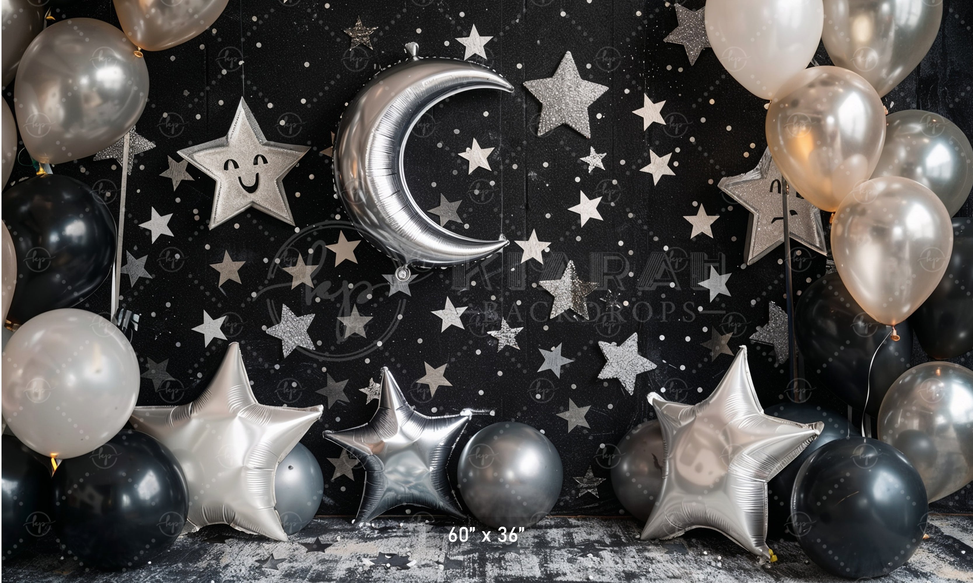 Celestial Moon & Stars Backdrop