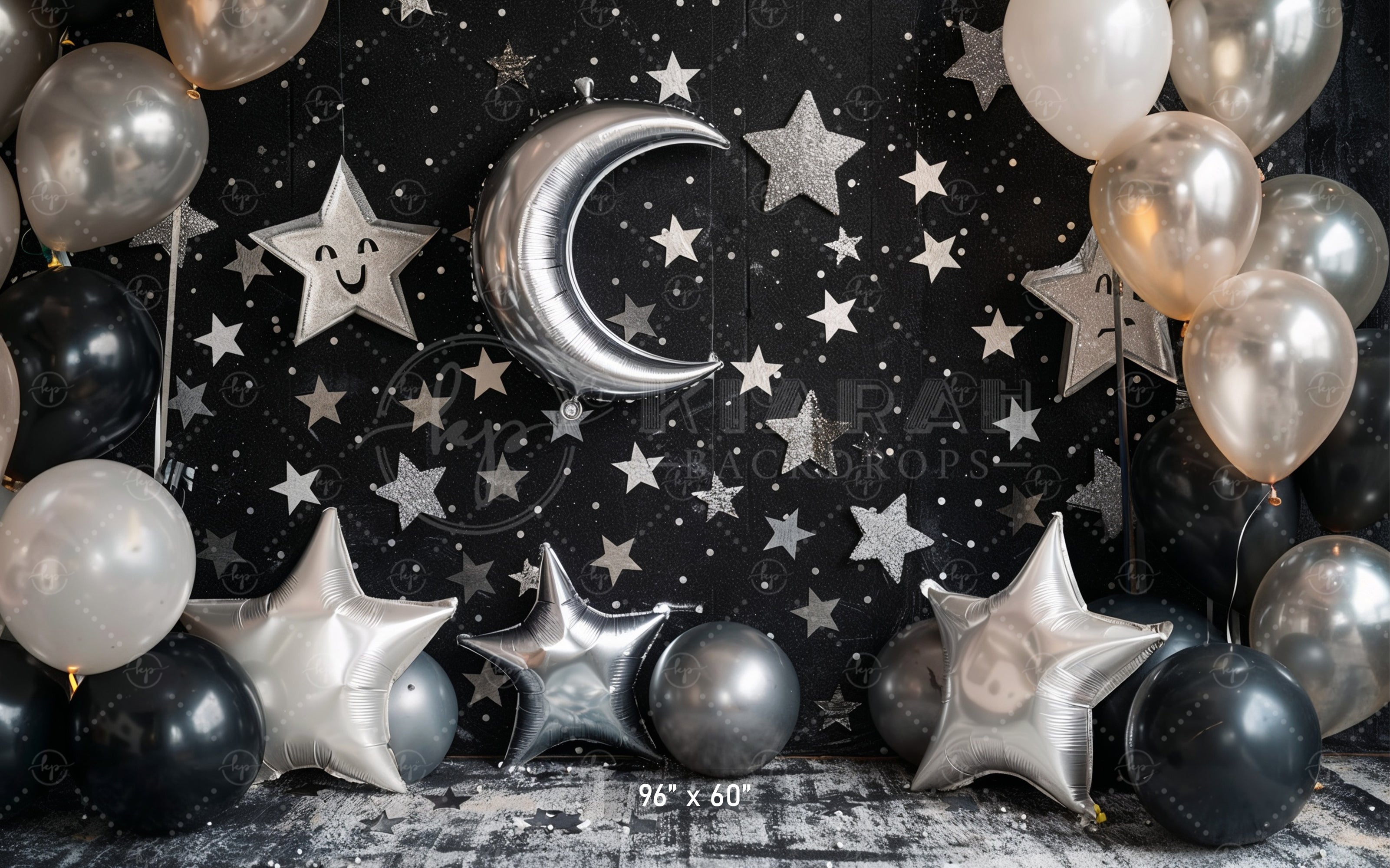 Celestial Moon & Stars Backdrop