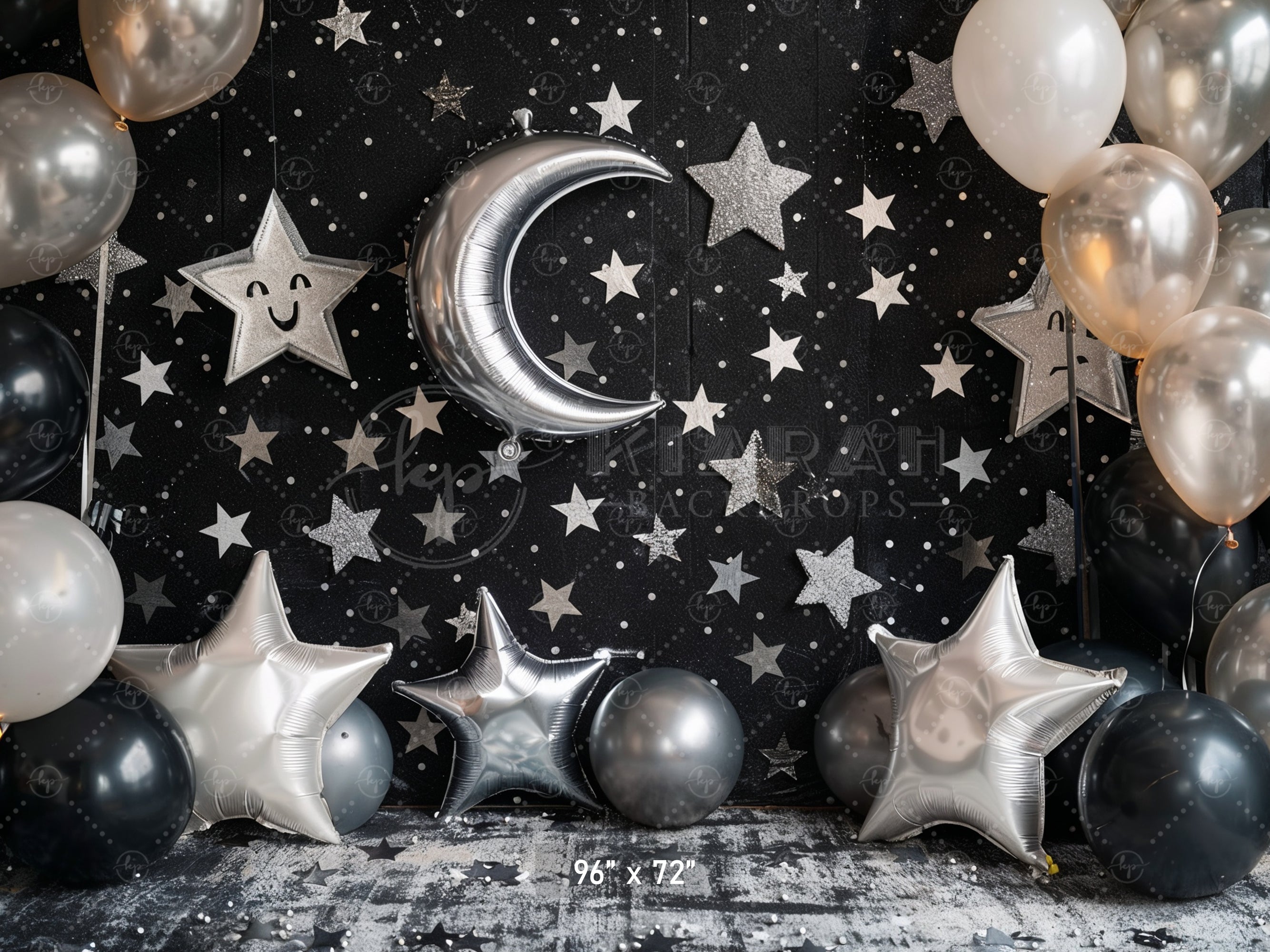 Celestial Moon & Stars Backdrop