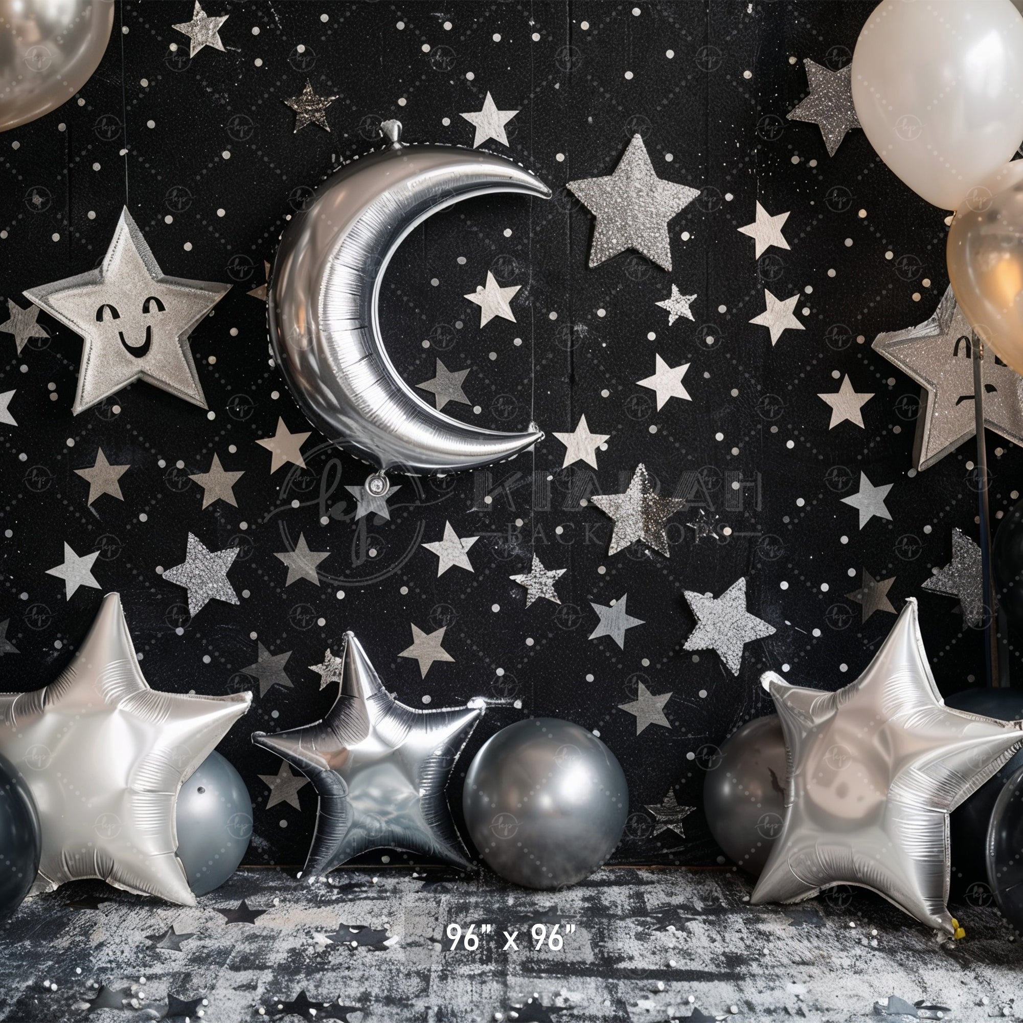 Celestial Moon & Stars Backdrop