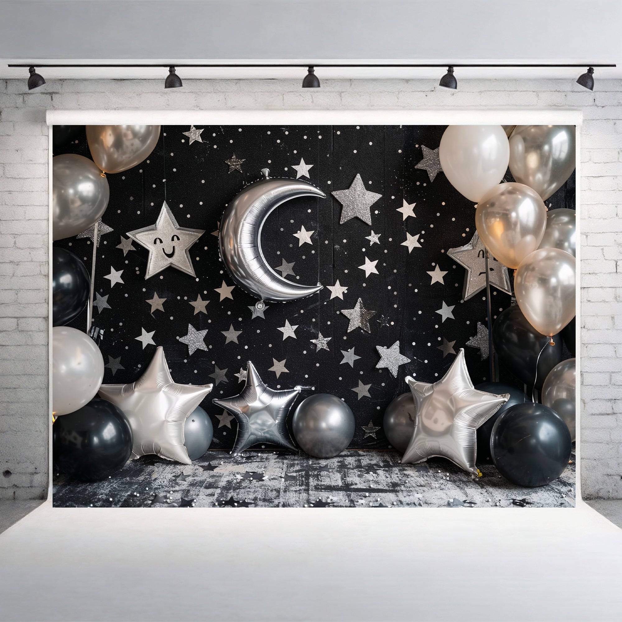 Celestial Moon & Stars Backdrop