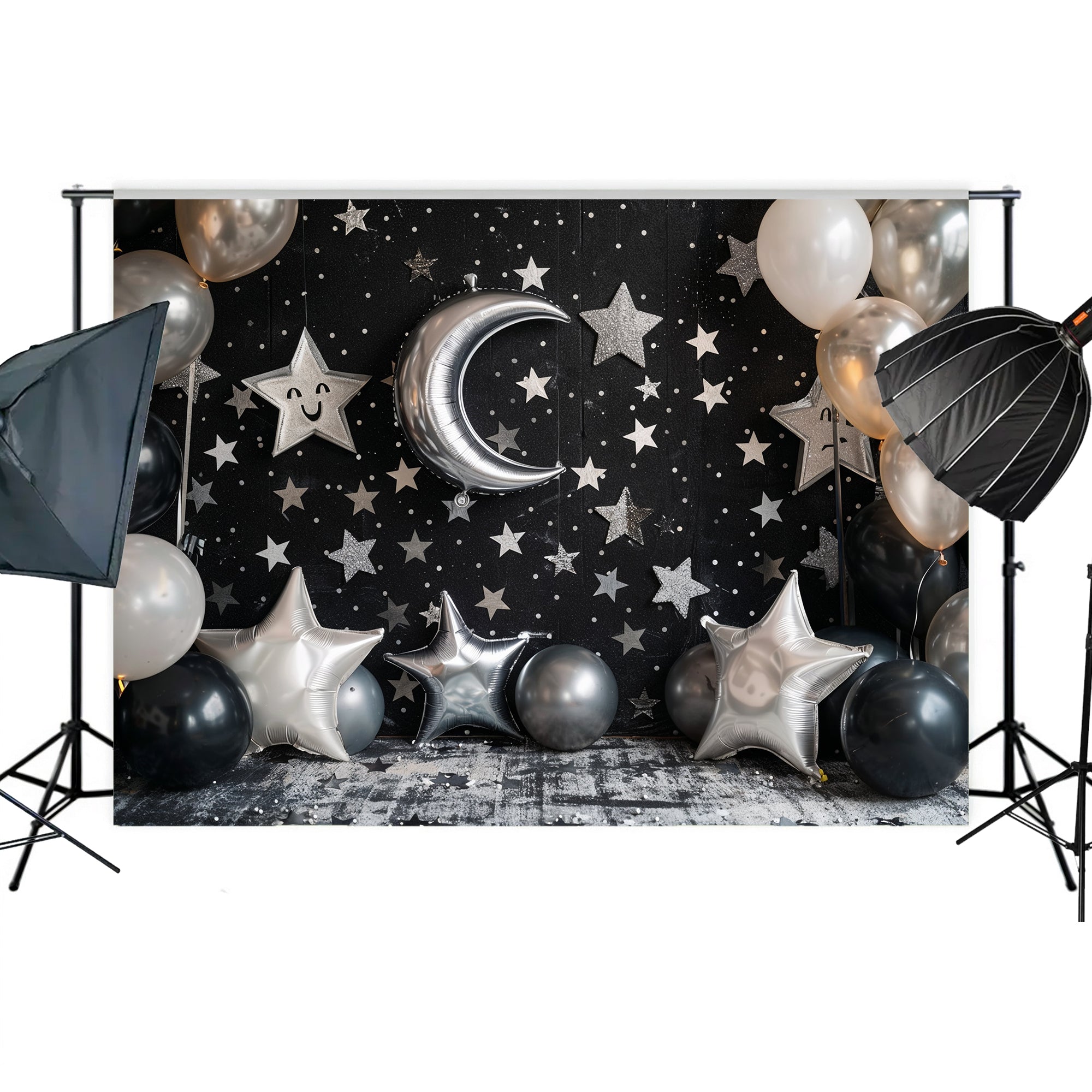 Celestial Moon & Stars Backdrop
