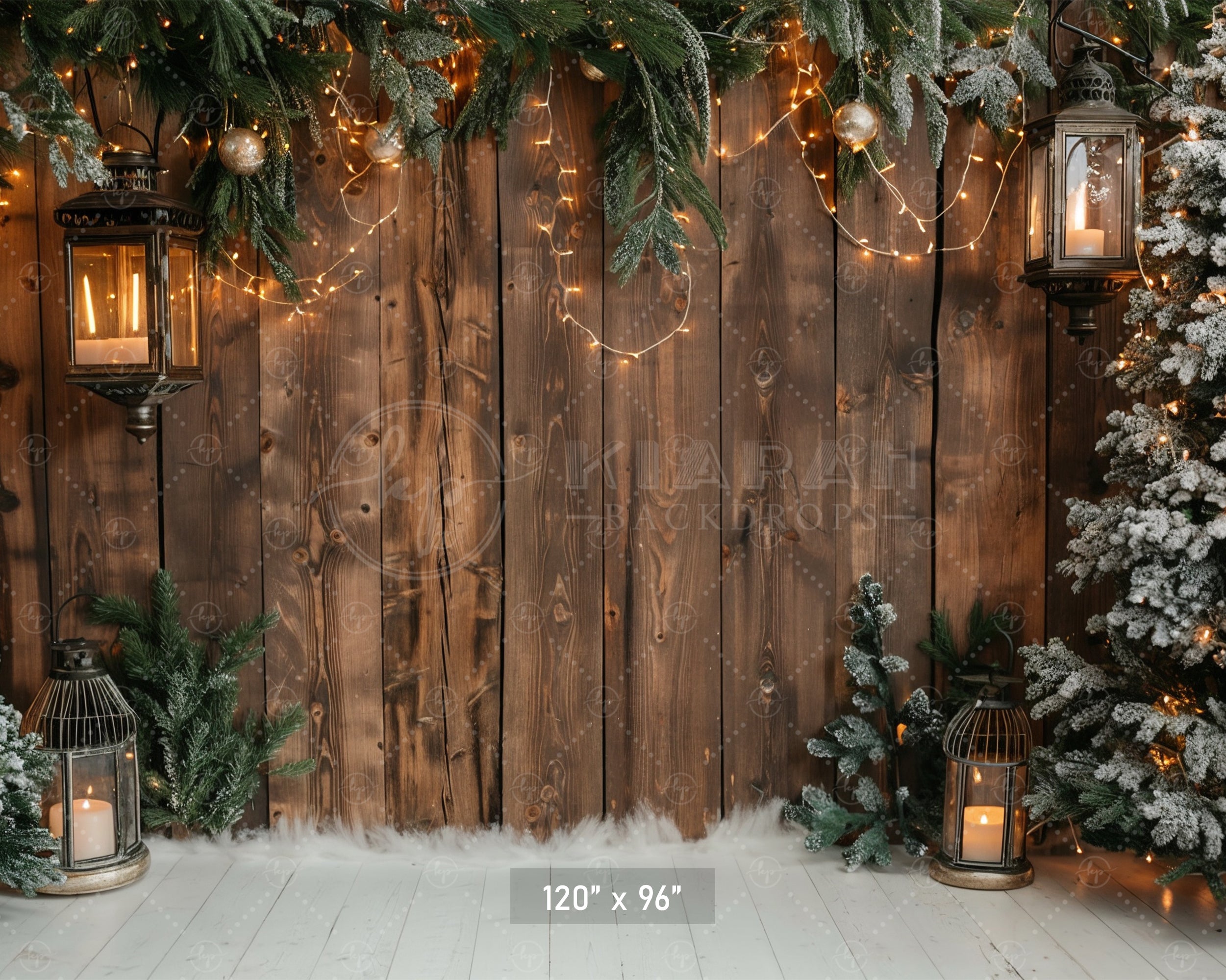 Festive Winter Wonderland Backdrop