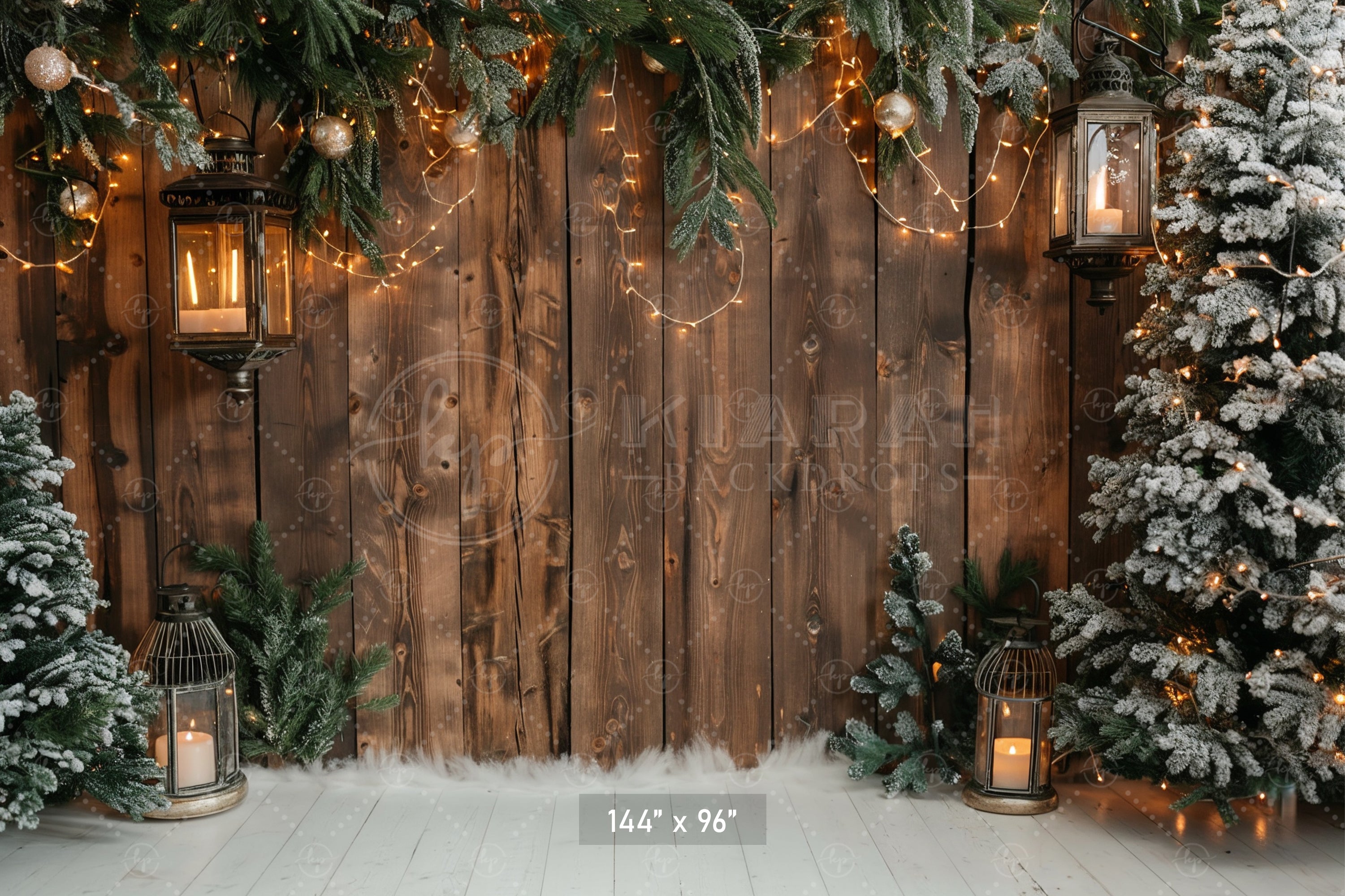 Festive Winter Wonderland Backdrop