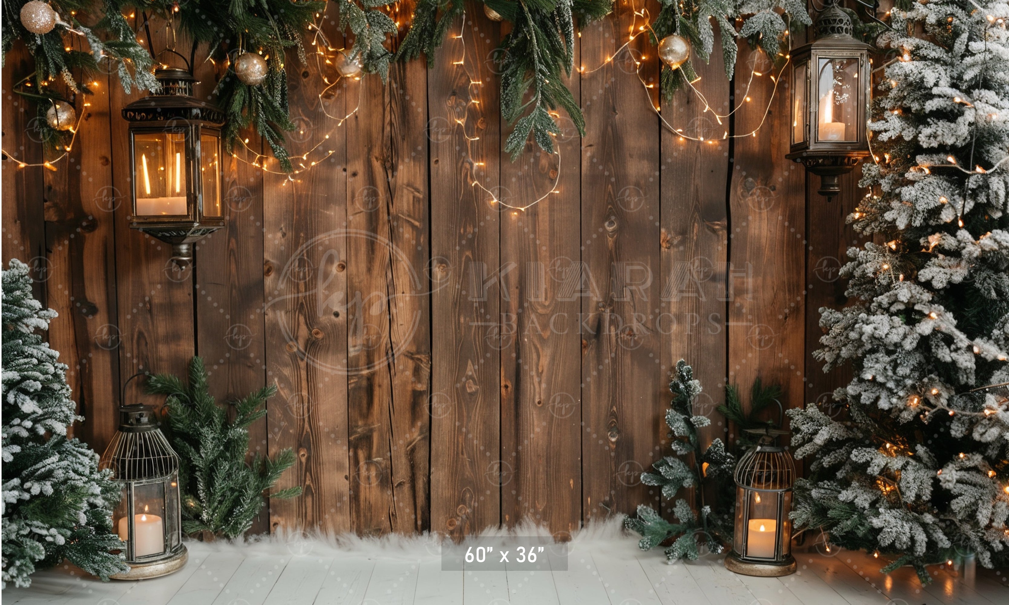 Festive Winter Wonderland Backdrop