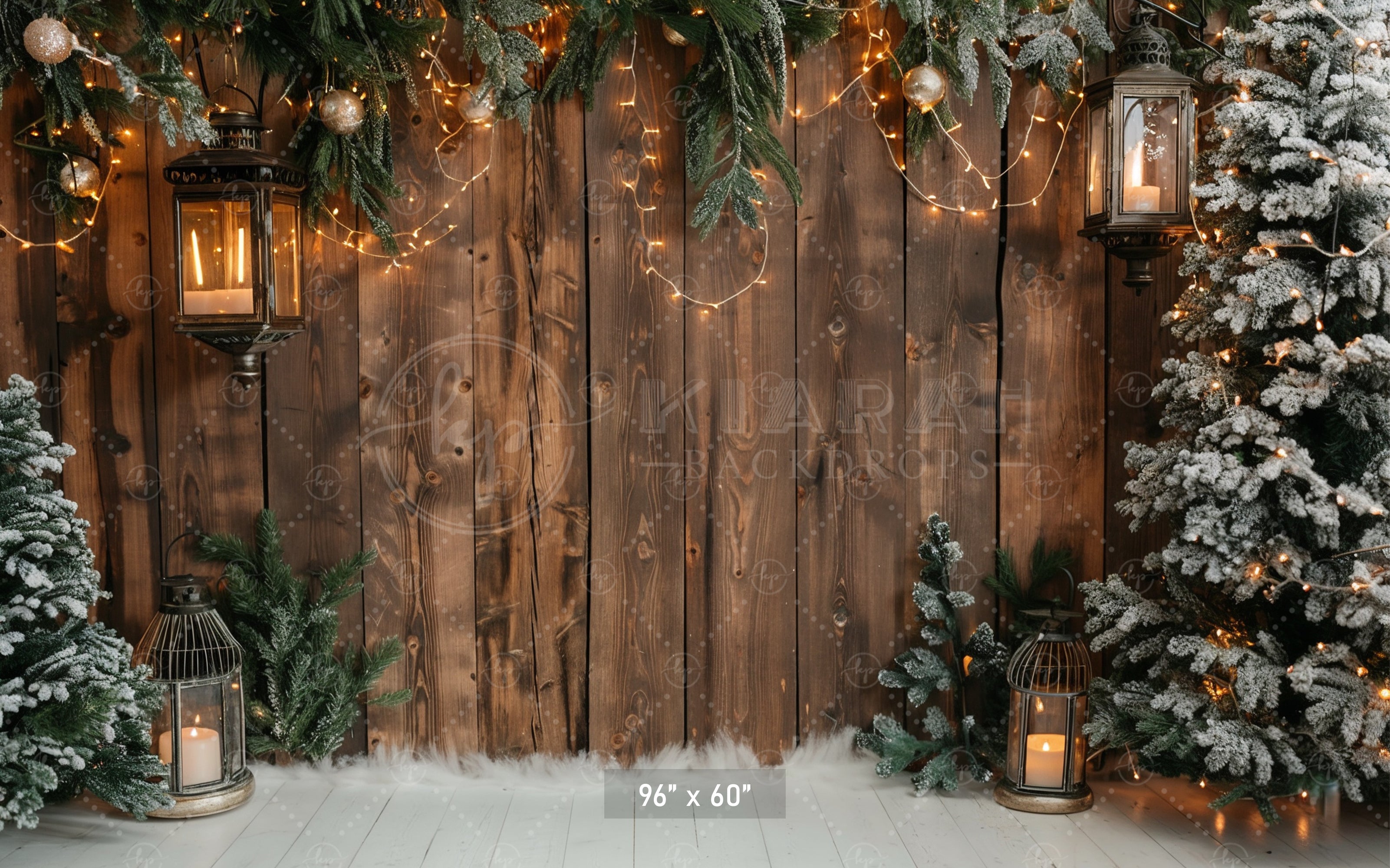 Festive Winter Wonderland Backdrop