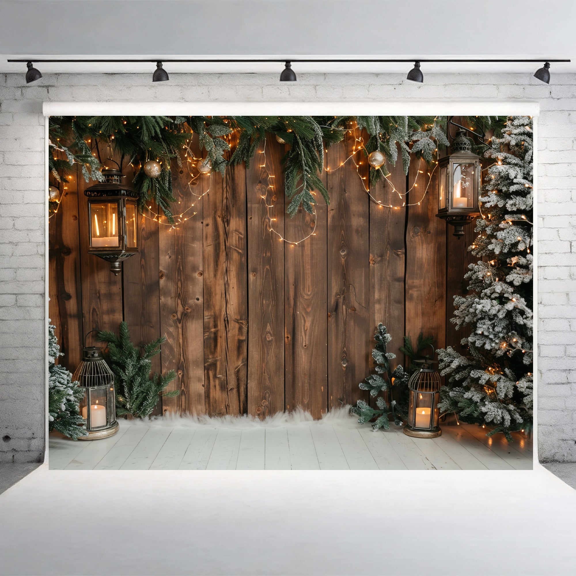 Festive Winter Wonderland Backdrop