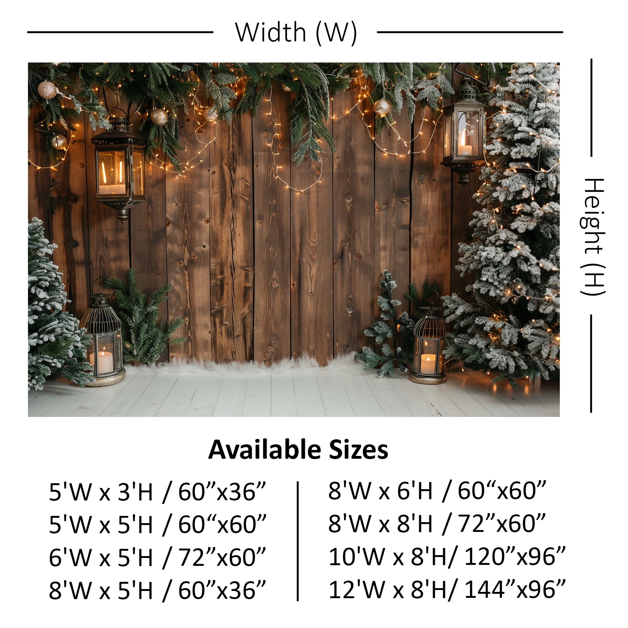 Festive Winter Wonderland Backdrop