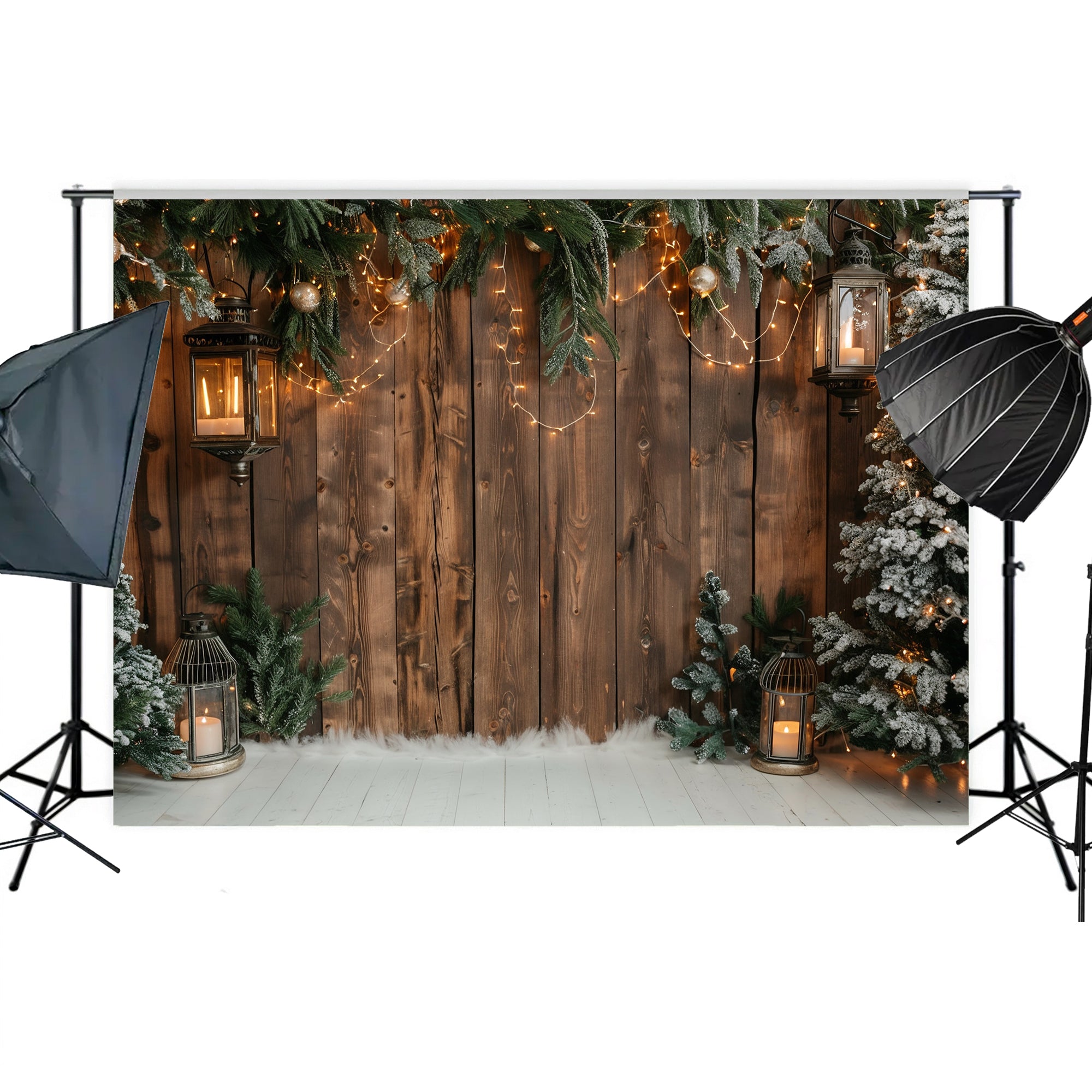 Festive Winter Wonderland Backdrop