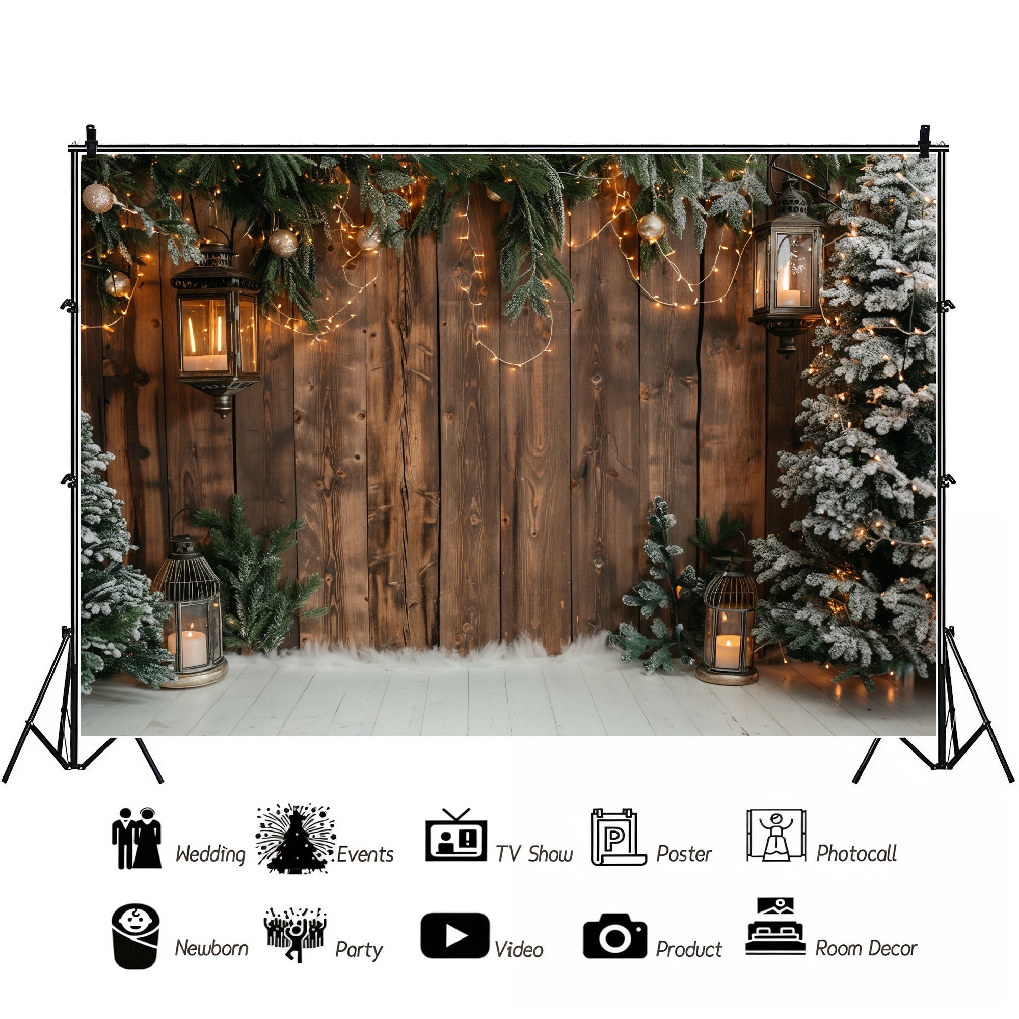 Festive Winter Wonderland Backdrop