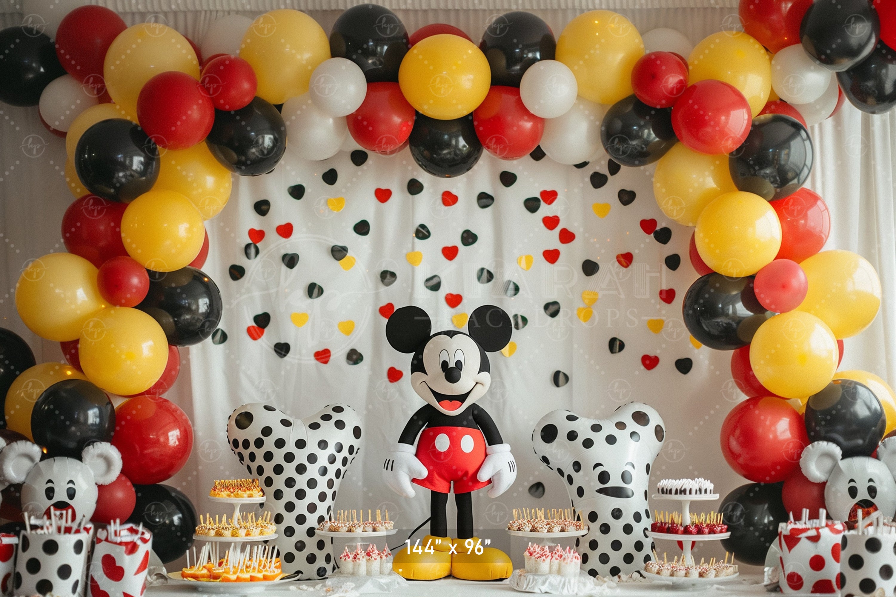 Classic Cartoon Celebration Backdrop