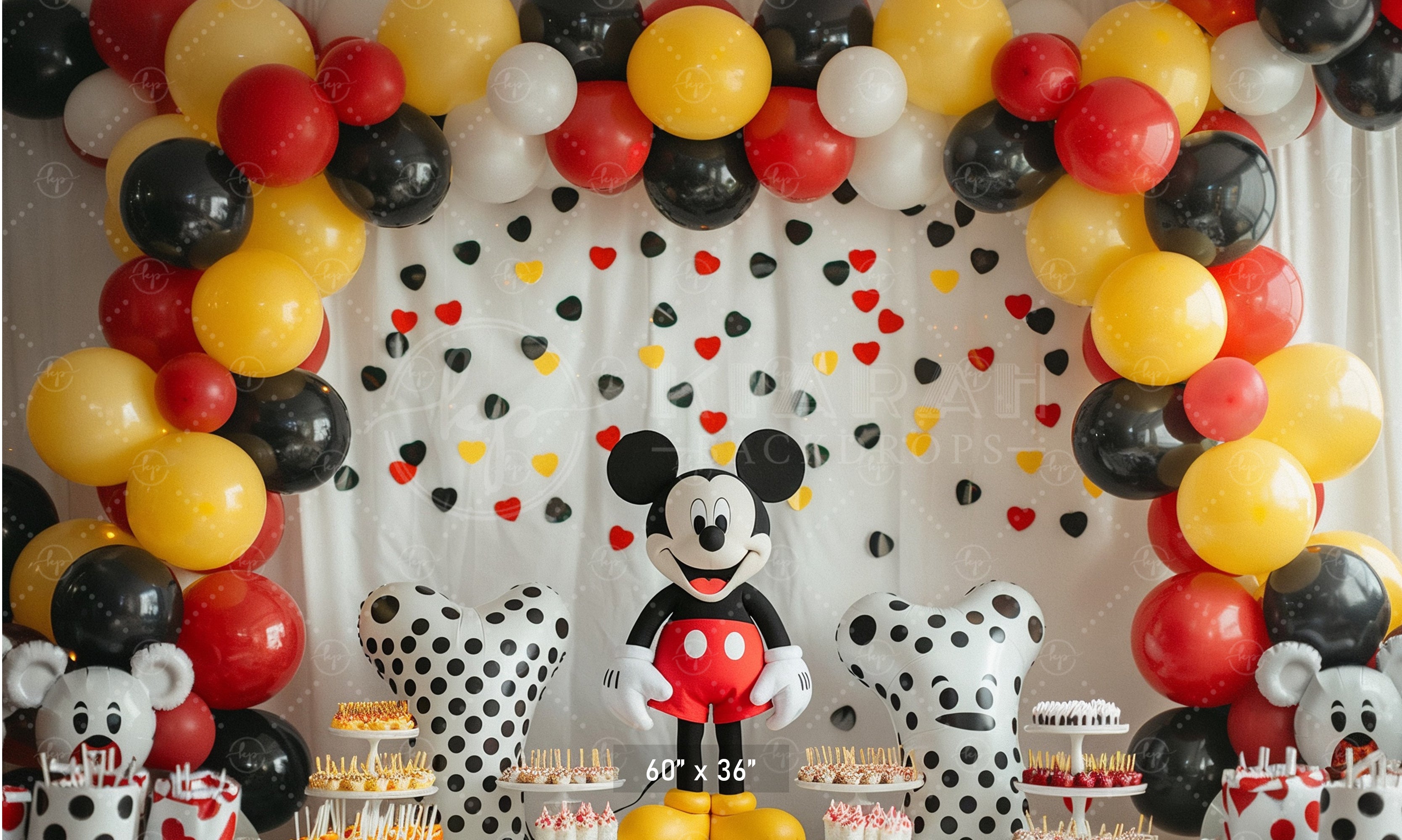 Classic Cartoon Celebration Backdrop